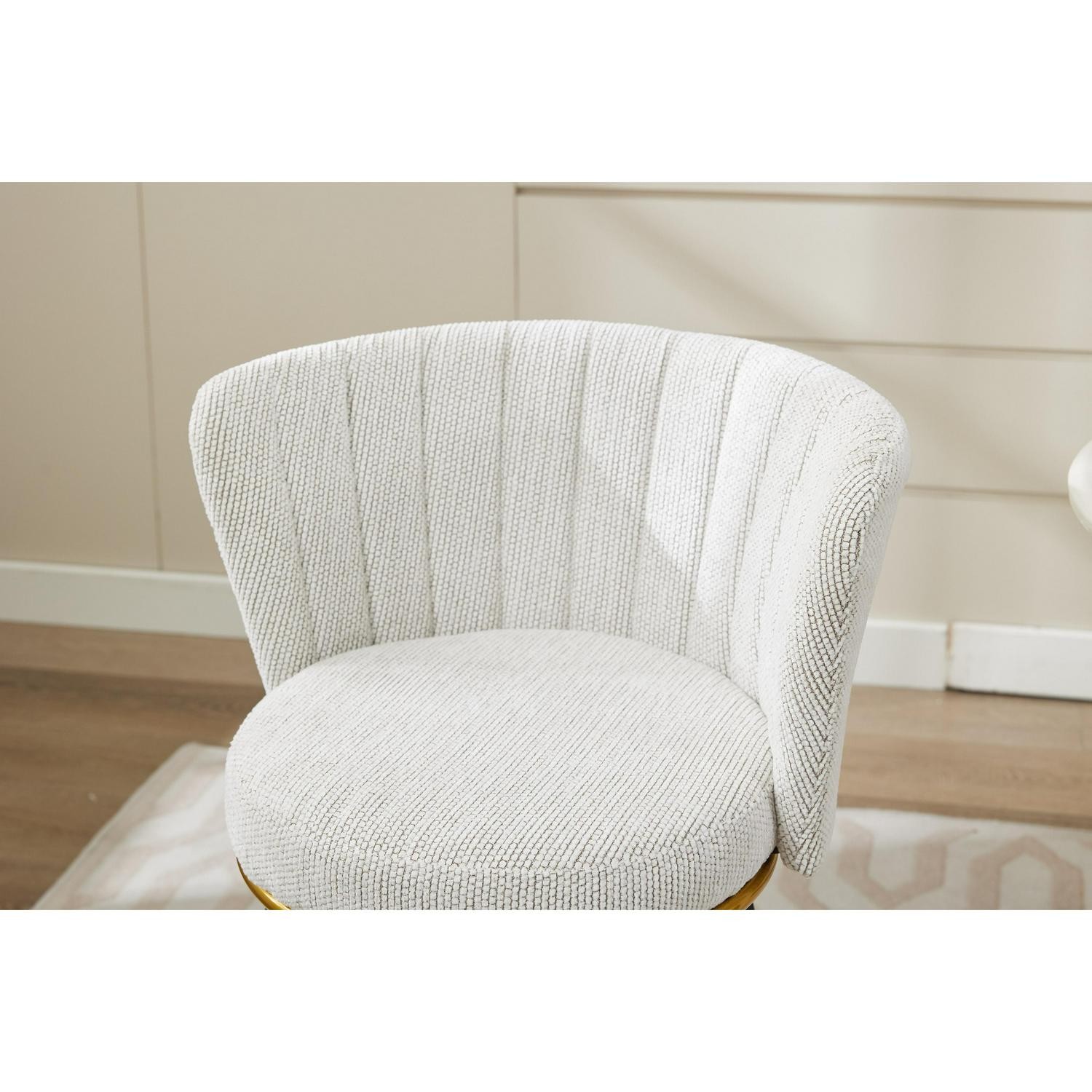 Ostweer Furniture Set Of 2 26 H 360 Swivel Upholstered Barstools - Beige