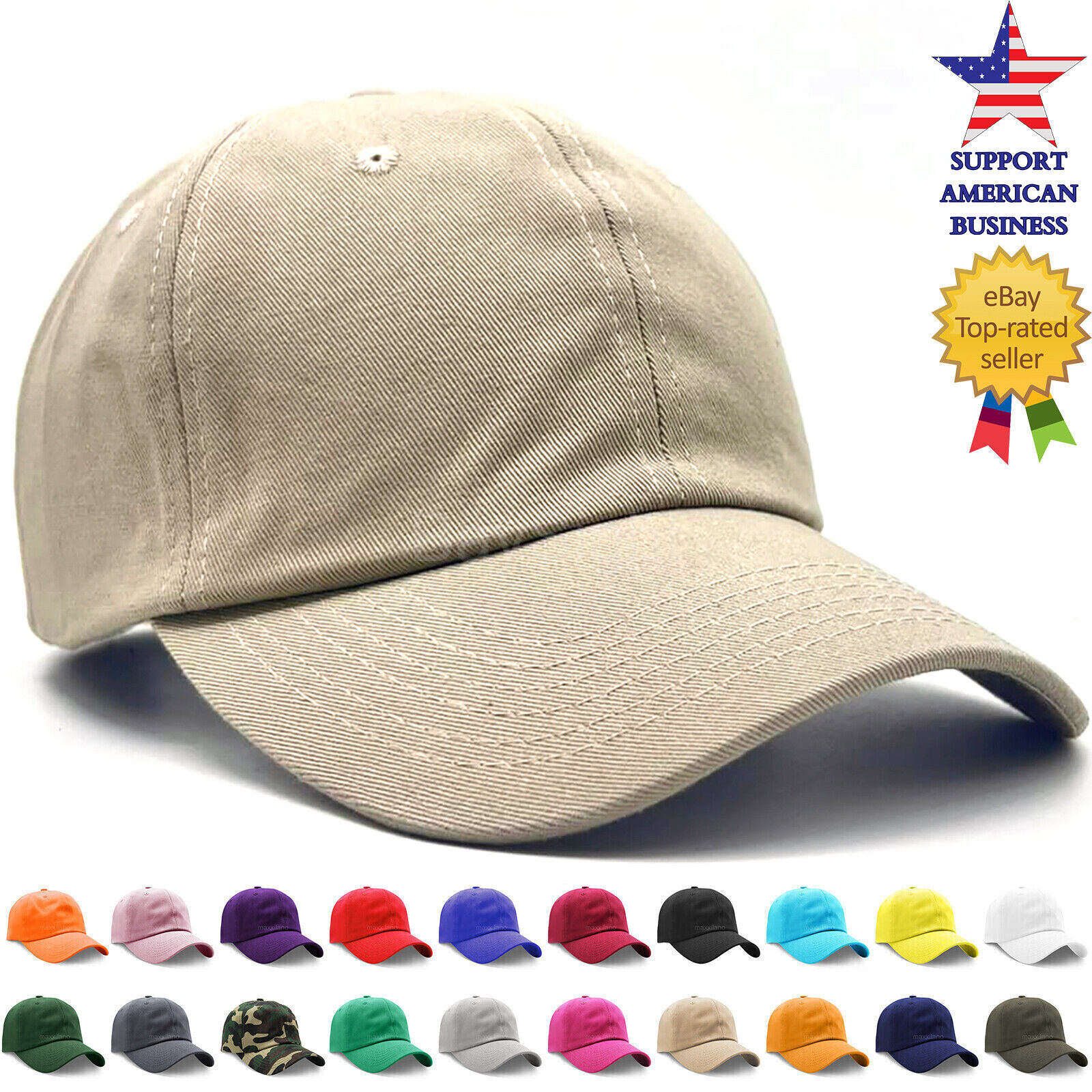 Baseball Cap Dad Hat Men Adjustable Cotton Ball Caps Polo Style Women Hats Visor