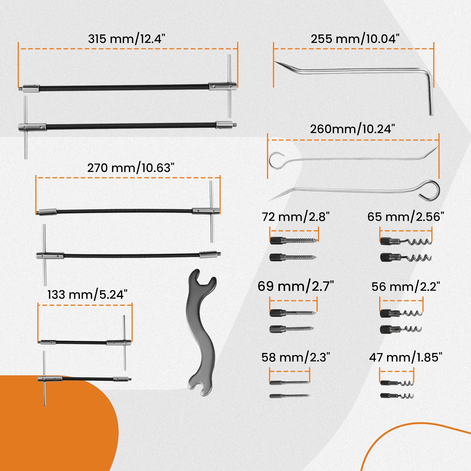 23pcs Packing Extractor Set Gland Packing Extraction Removal Kit with Toolbox