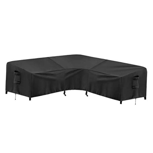 Outdoor Sectional Cover Waterproof L Shaped Patio 89" x 89" V-shaped Black