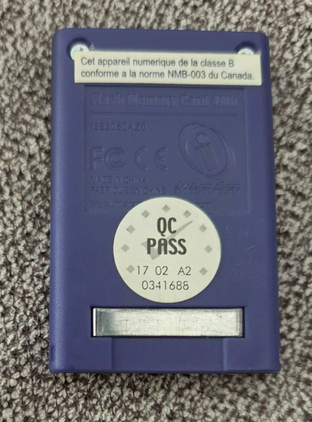 InterAct Flash Memory Card 4Mb Nintendo GameCube