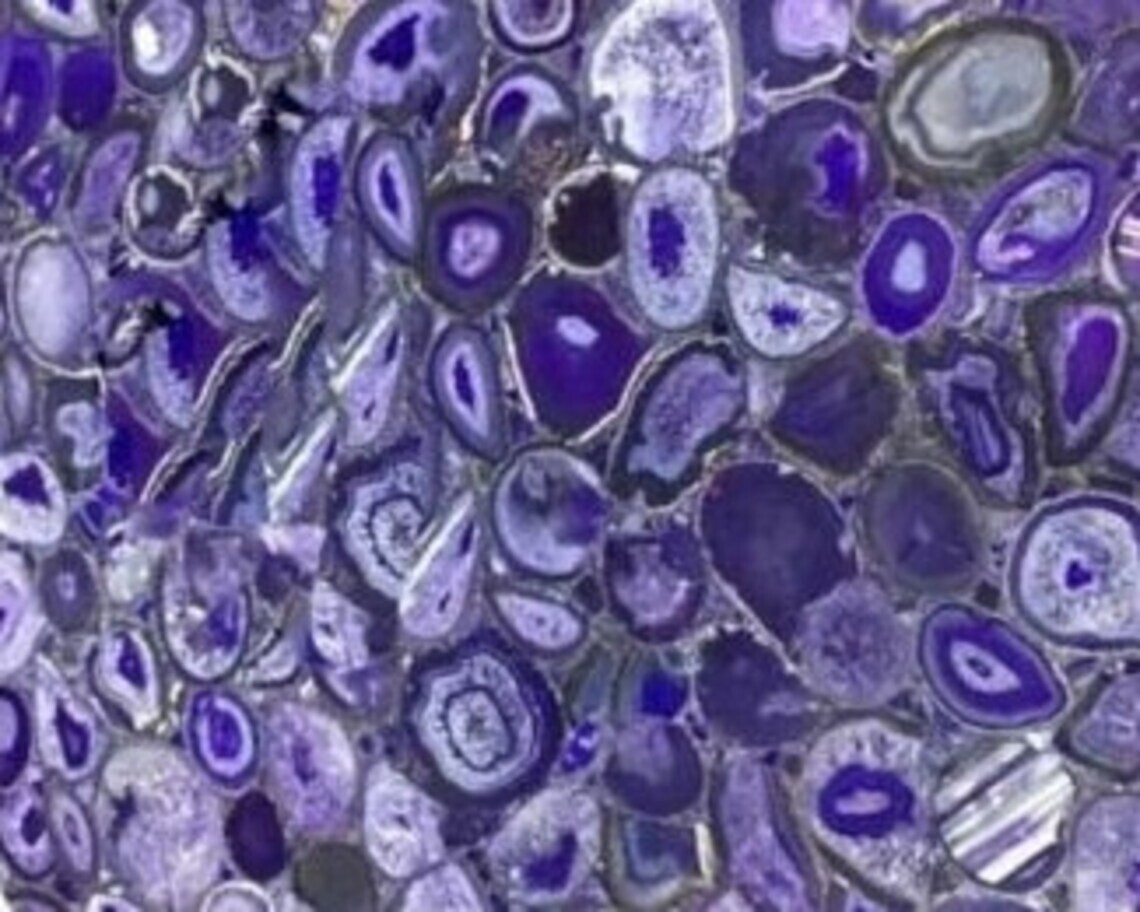 30"x30" Purple Agate Table, Agate Table , Agate Countertop, Round Agate Table