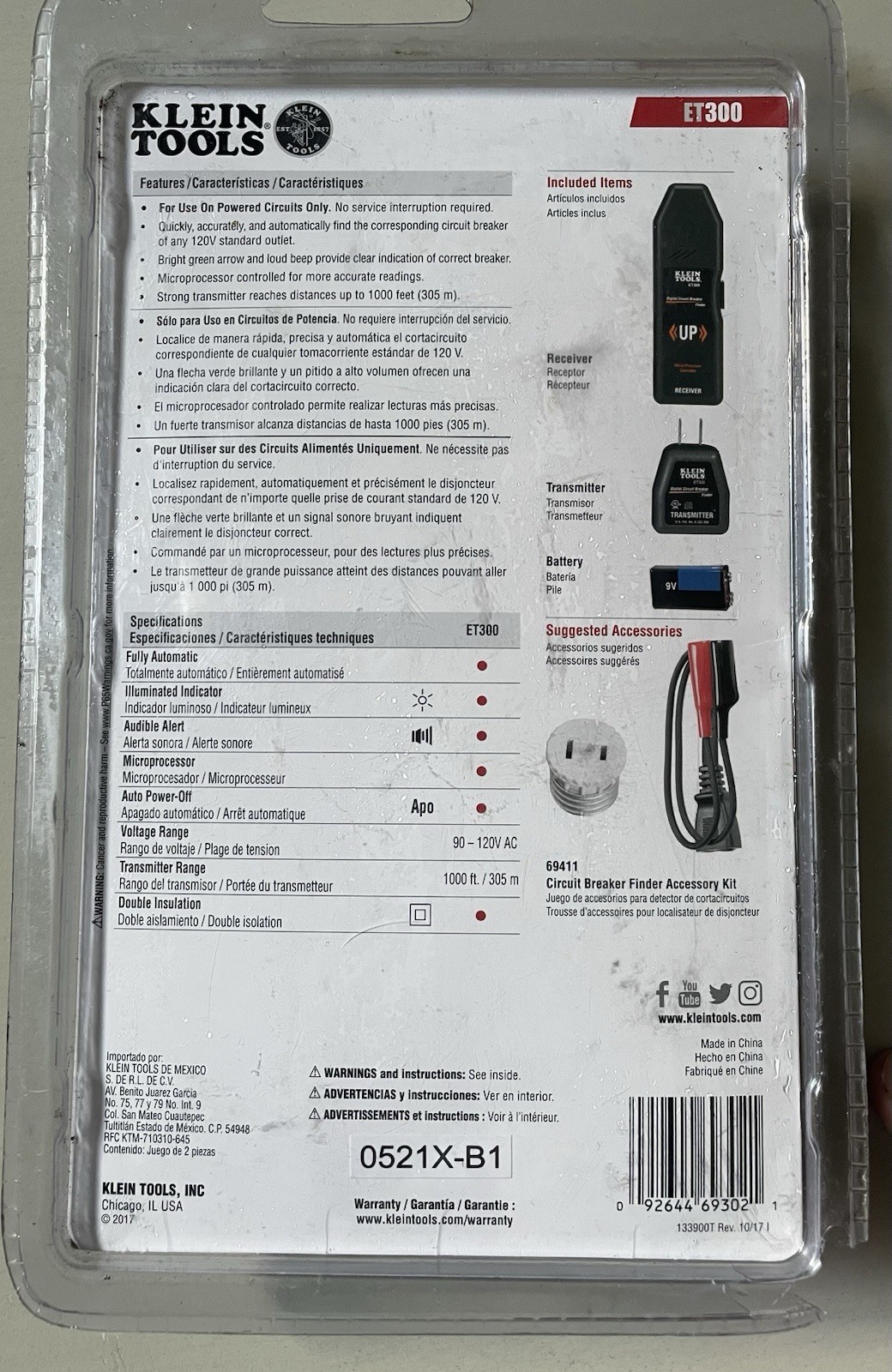 Klein Tools ~ ET300 ~ Digital Circuit Breaker Finder .