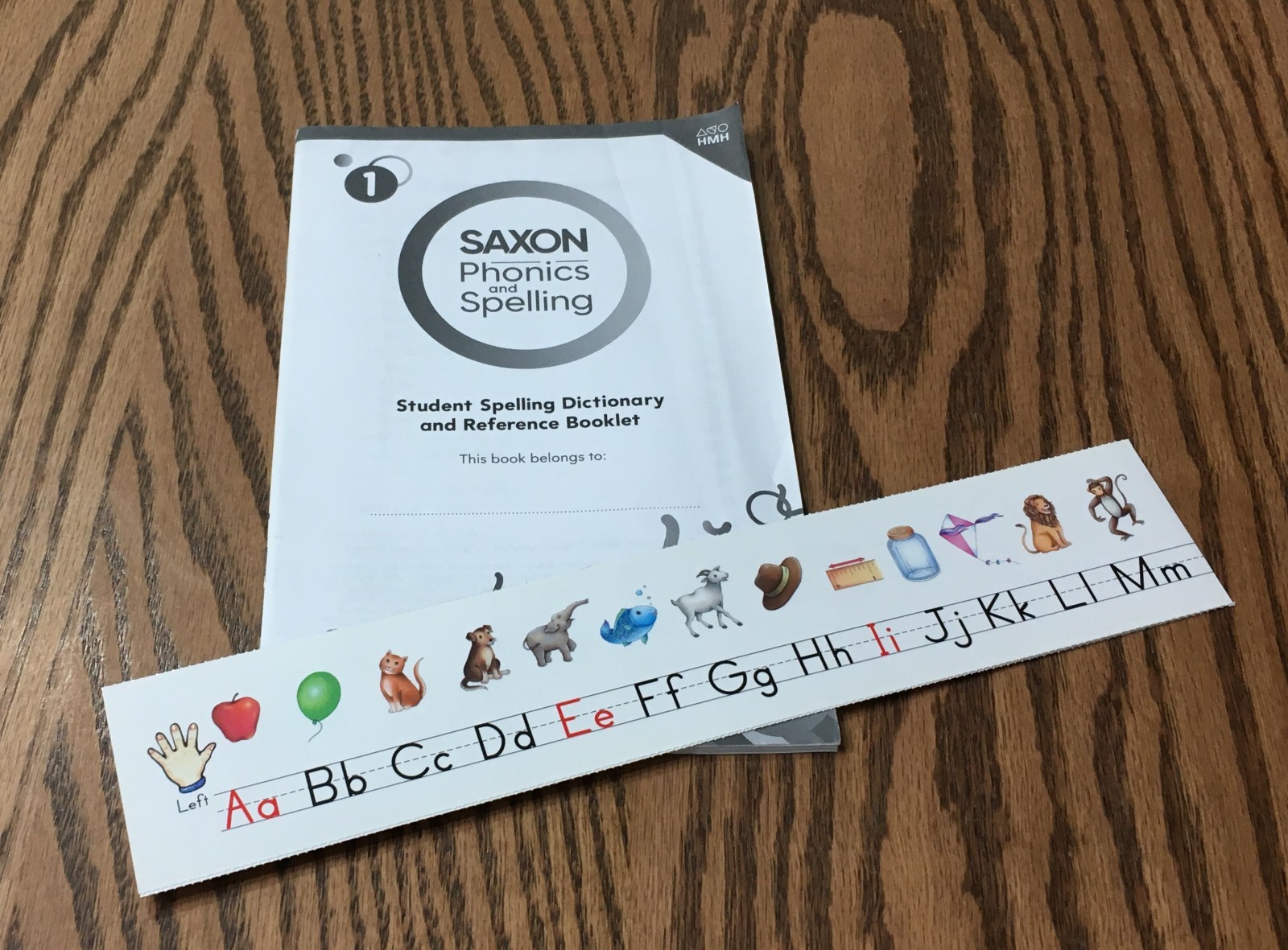 HMH SAXON PHONICS STUDENT SPELLING DICTIONARY BOOKLET HANDWRITING STRIP GRADE 1