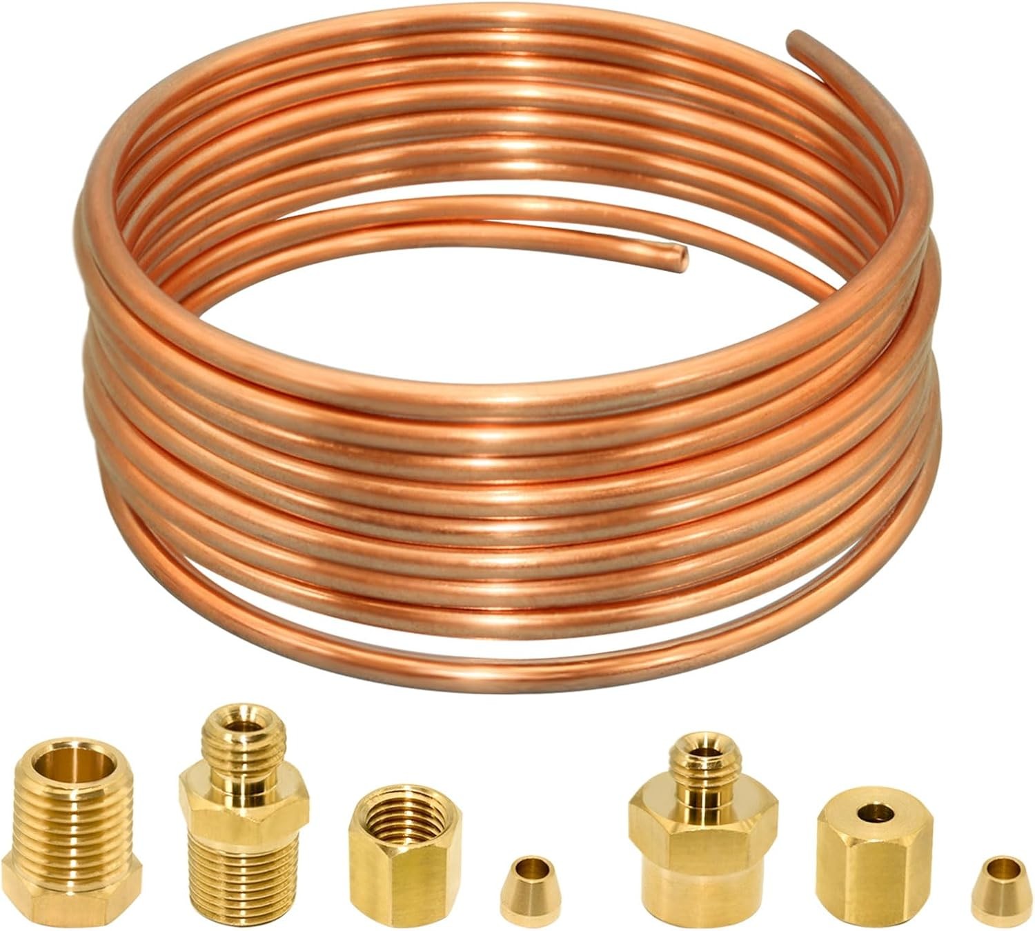 72'' Oil Pressure Gauge Tubing Kit, Set of Copper Tube and Threaded Purple