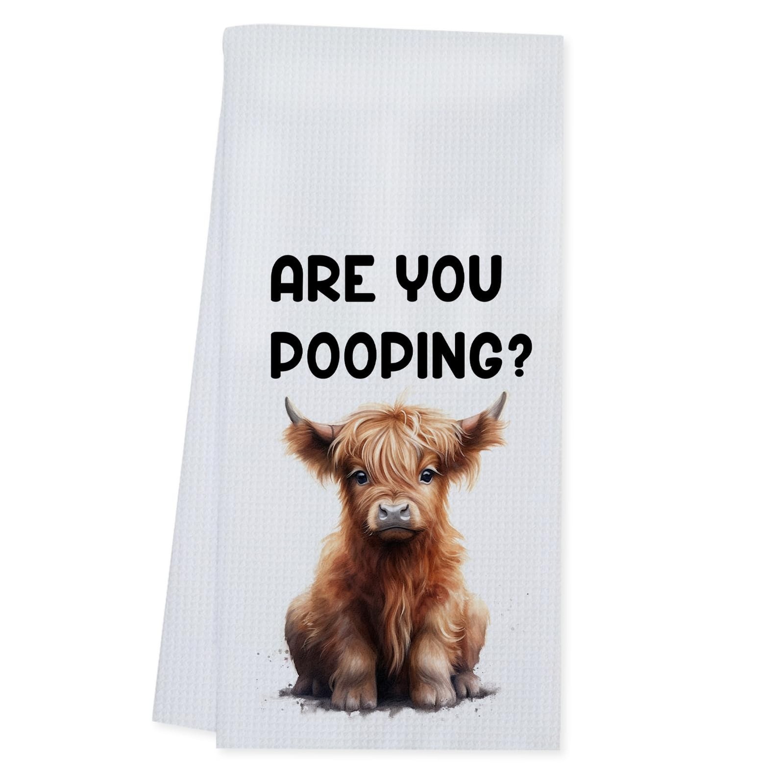 Highland Cow Bathroom Towels Fun for Mom, Farmhouse Decor Gifts for Cow Lover...