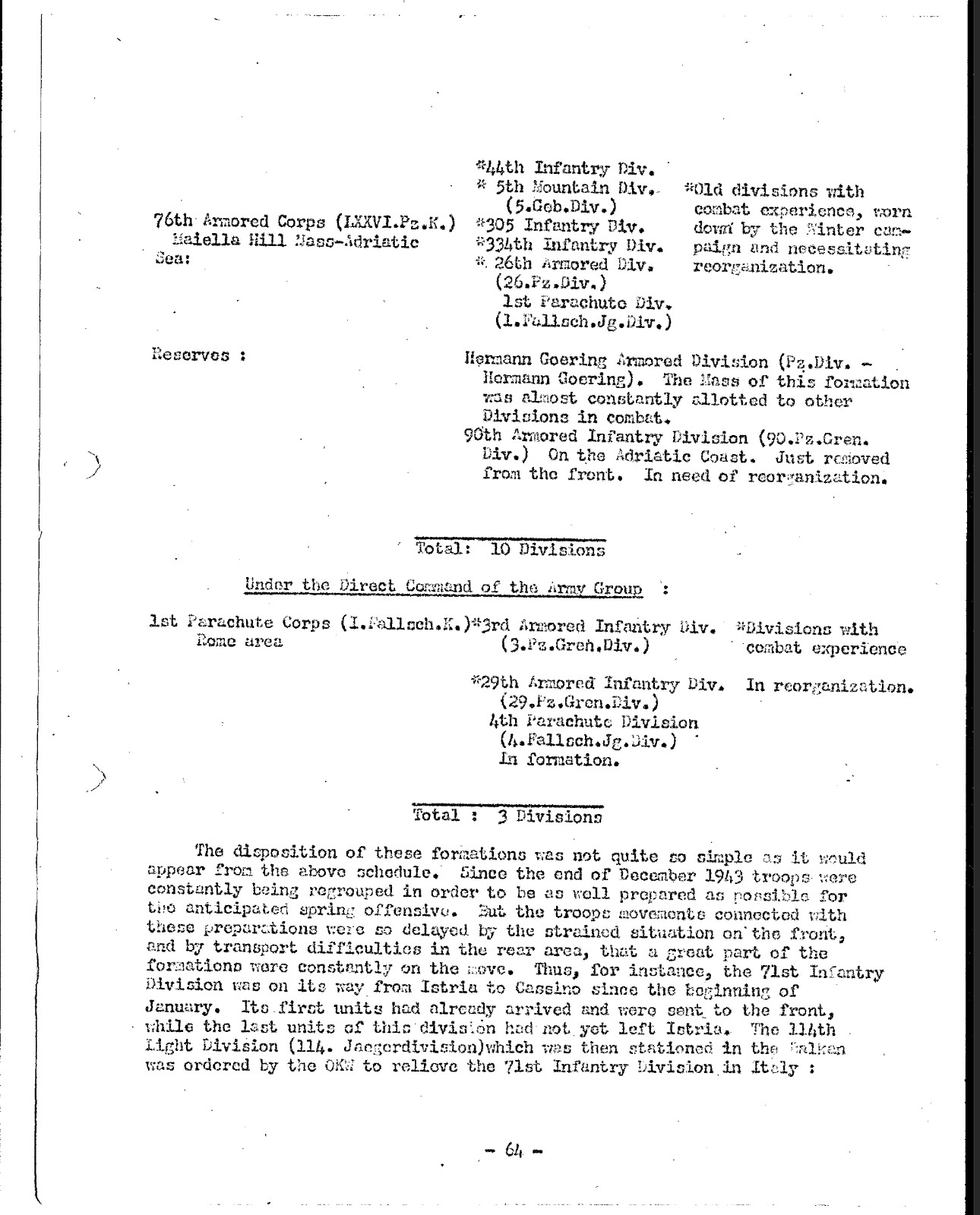 229 Page German Version History Italian Campaign 1943-1945 Study on Data CD