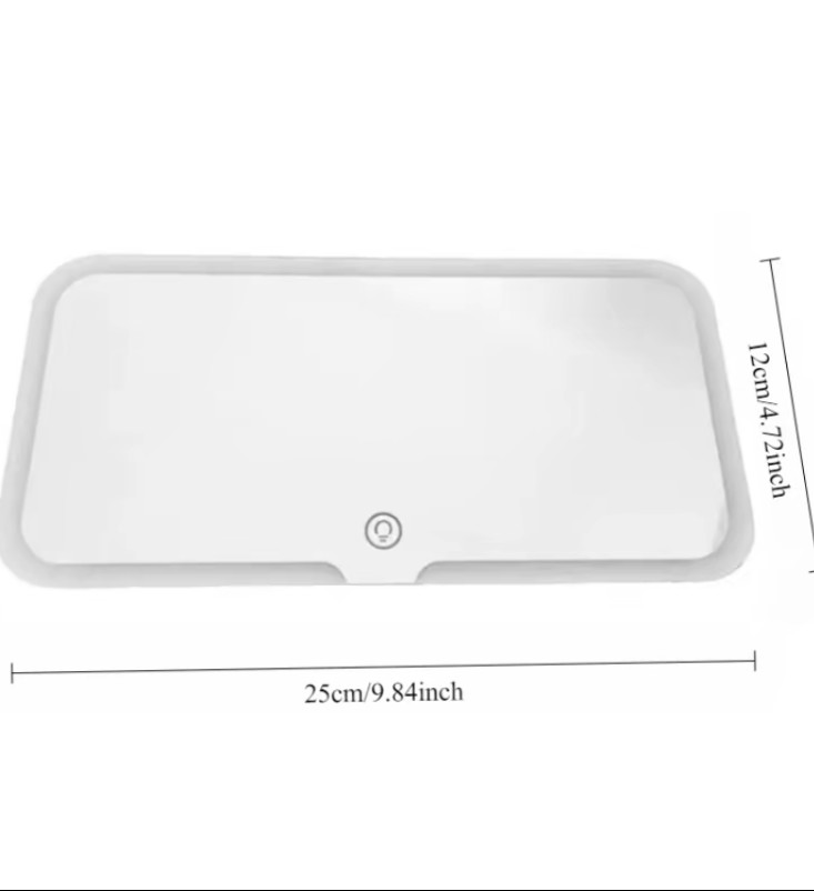 Car Sun Visor Makeup Mirror, Rechargeable LED Sun Visor Mirror with Touch-Screen