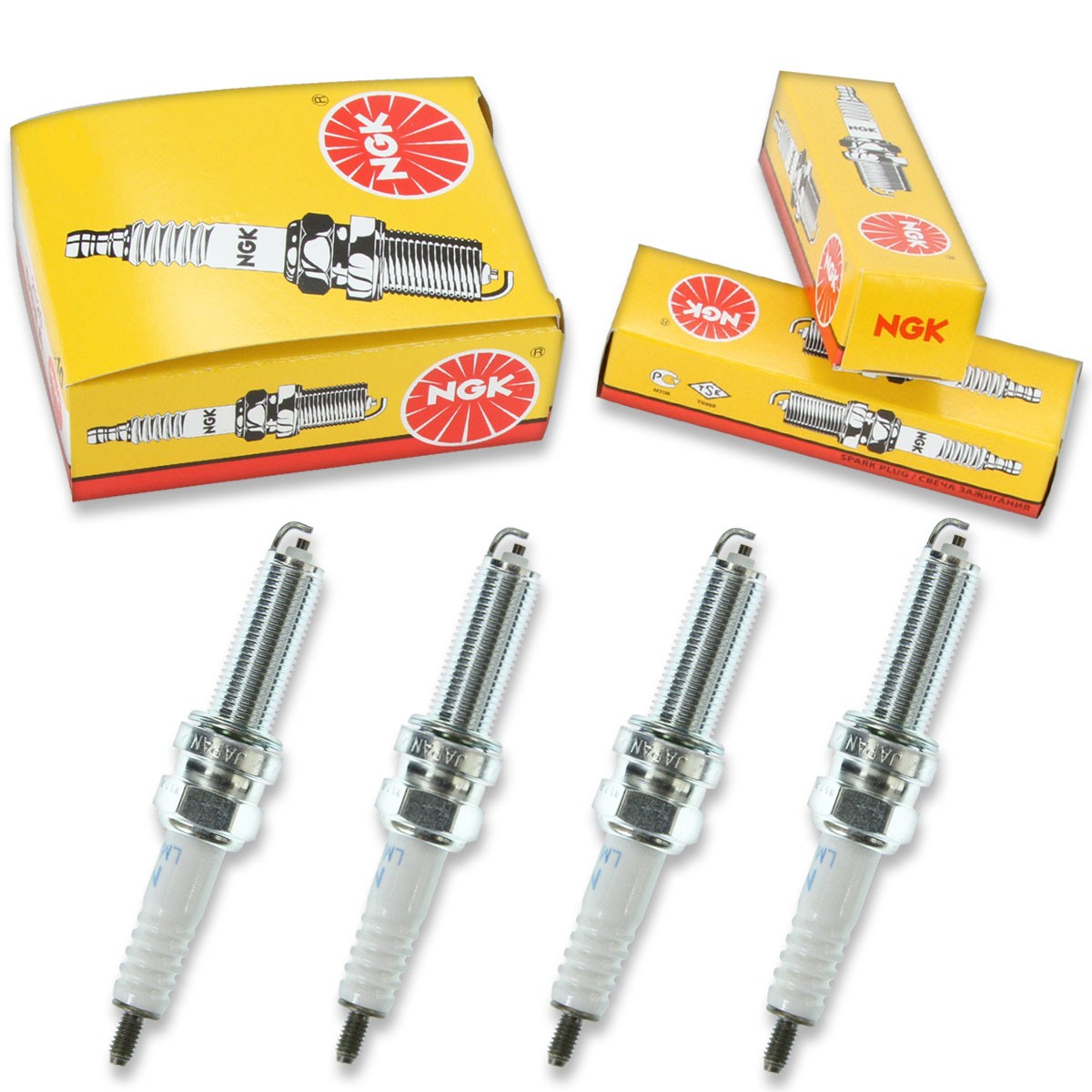 4pcs 2012 Yamaha YFM700 Grizzly FI 4x4 Auto EPS NGK Standard Spark Plugs gz