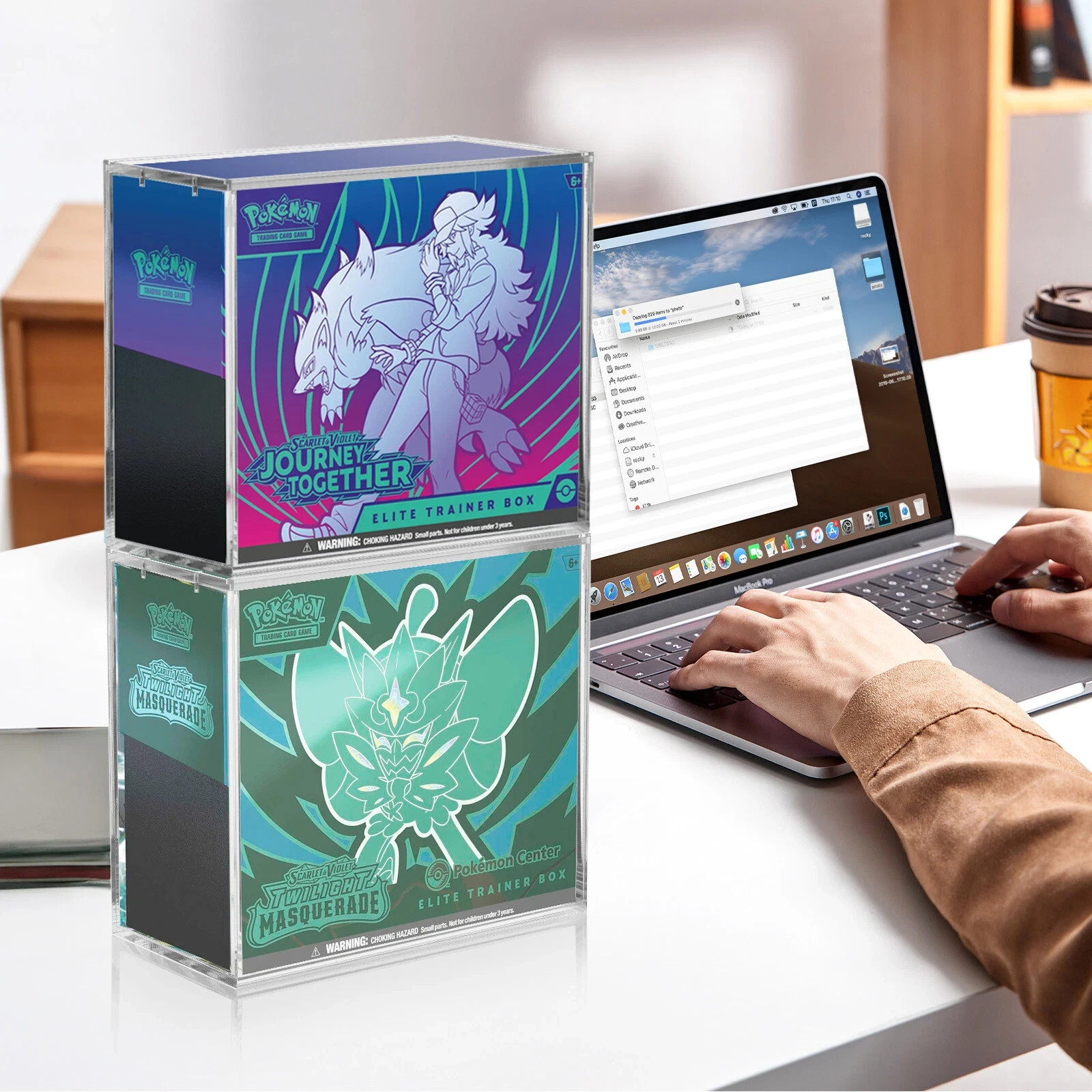 4 PCS etb protector case for Pokemon Acrylic display case for elite trainer box