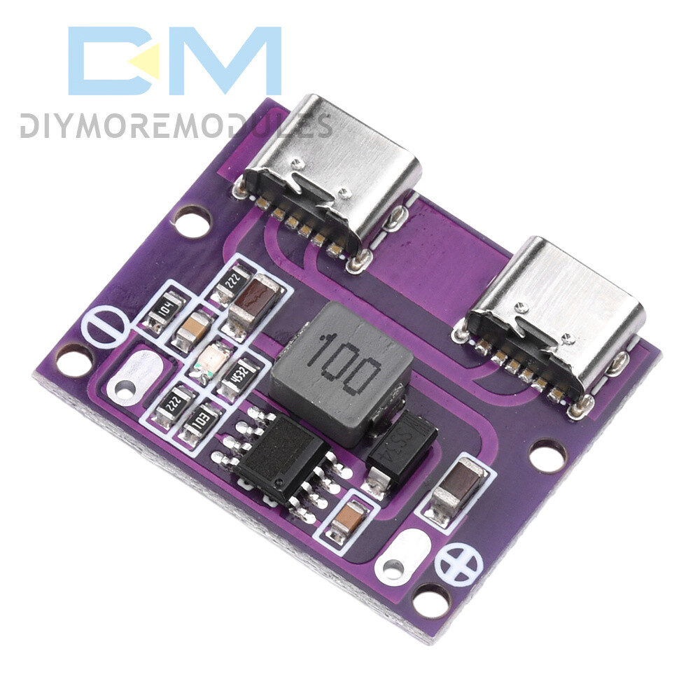 DC 6V-36V to 5V 3A DC-DC Dual Type-C Interface Step-Down Module Charging Module