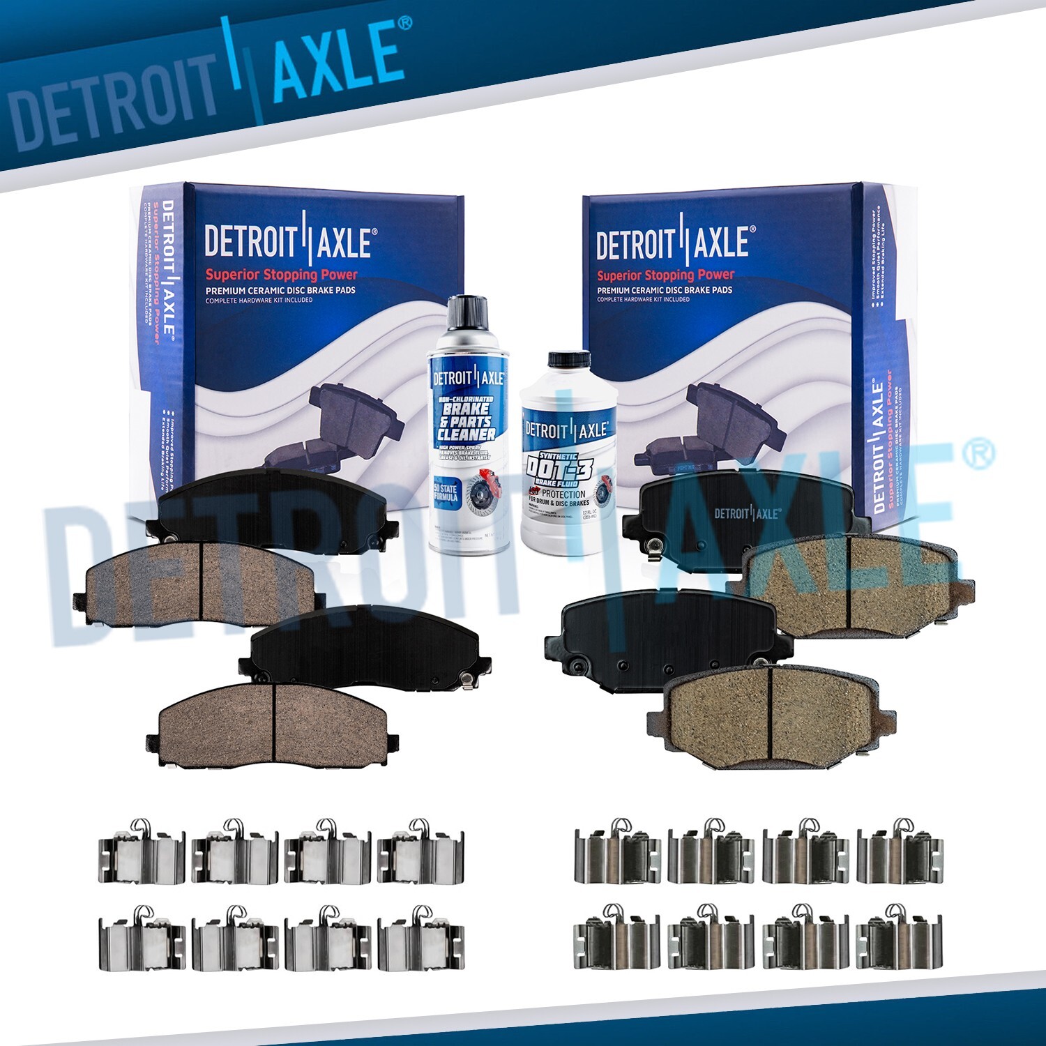 Front Rear Brake Pads for Chrysler Town Country Dodge Journey Grand Caravan C/V
