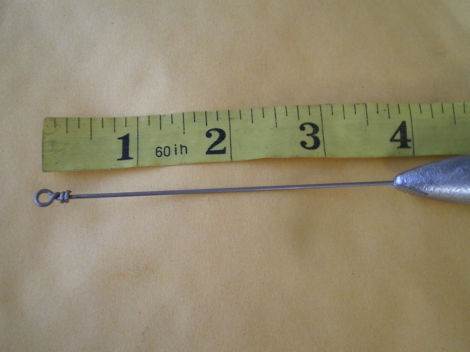 10 PCS. STRAIGHT DOWN BOTTOM BOUNCER SINKER 2, OZ. S.S. WIRE .045 X 10"