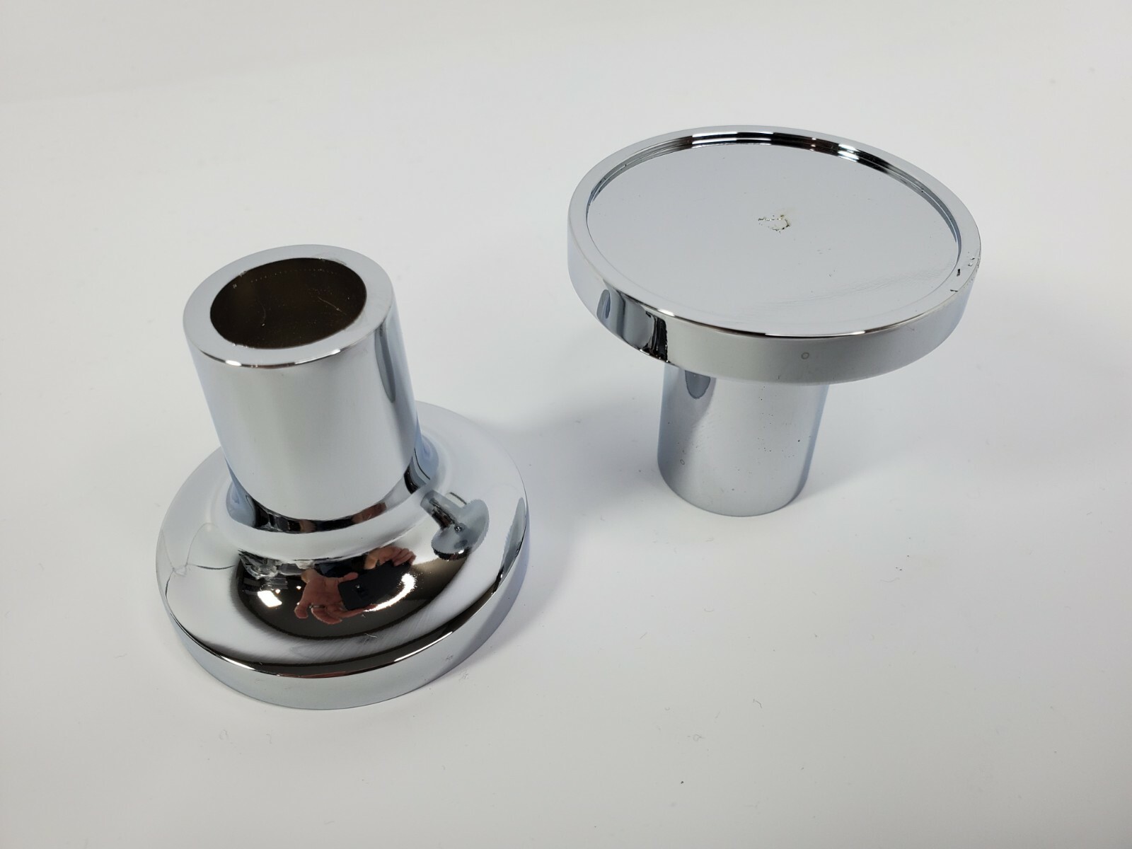 Chrome Tractor Trailer Air Brake Valve Knobs - Blue, Red, Silver, Black Set