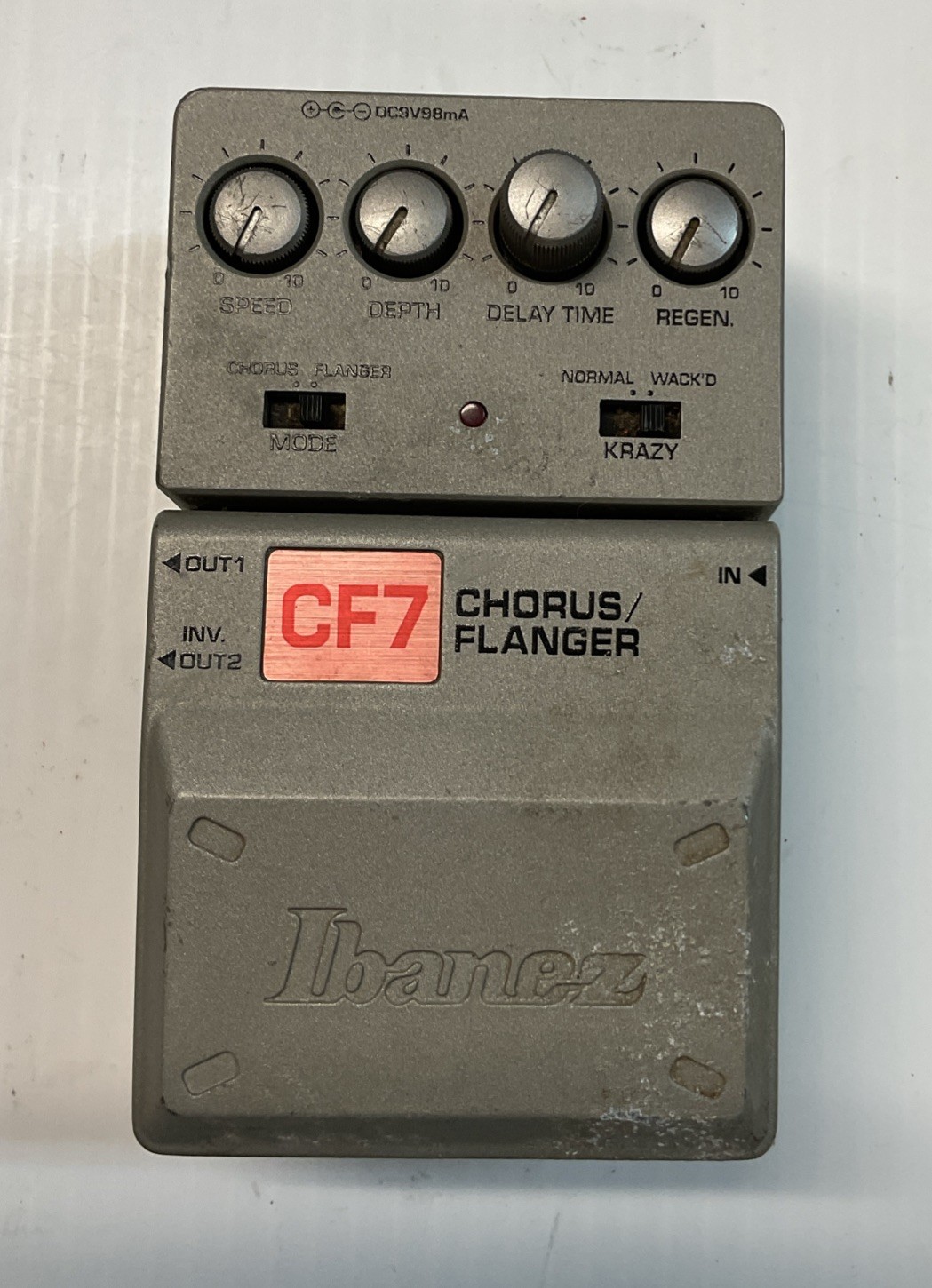 Ibanez CF7 CHORUS/FLANGER Made in China Guitar Effect Pedal
