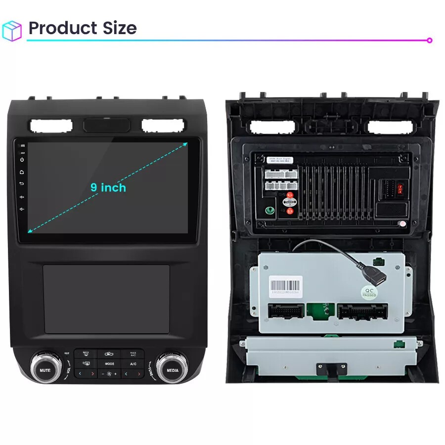 9'' Car Stereo Radio Auto Android Carplay Navi 4+64GB For Ford F150 2015-2021