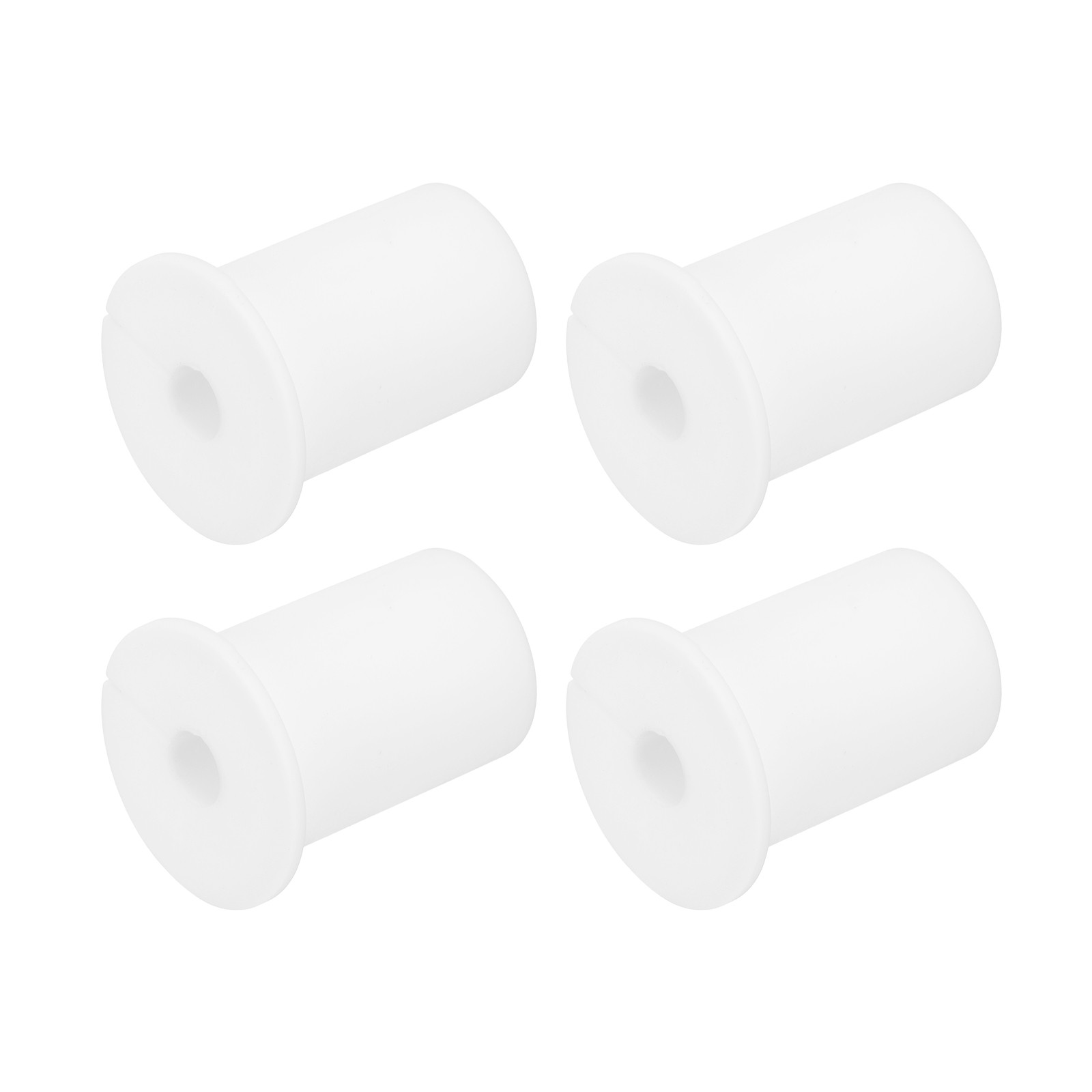 4Pcs Wall Grommets for Cables 1 Inch Cable with 8mm Hole, Silicone White