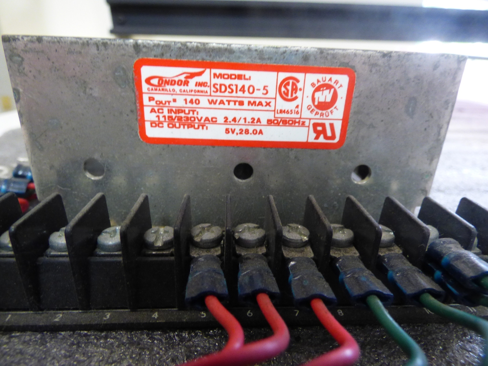CONDOR 02-30061-0001 Rev. H POWER SUPPLY SWITCH