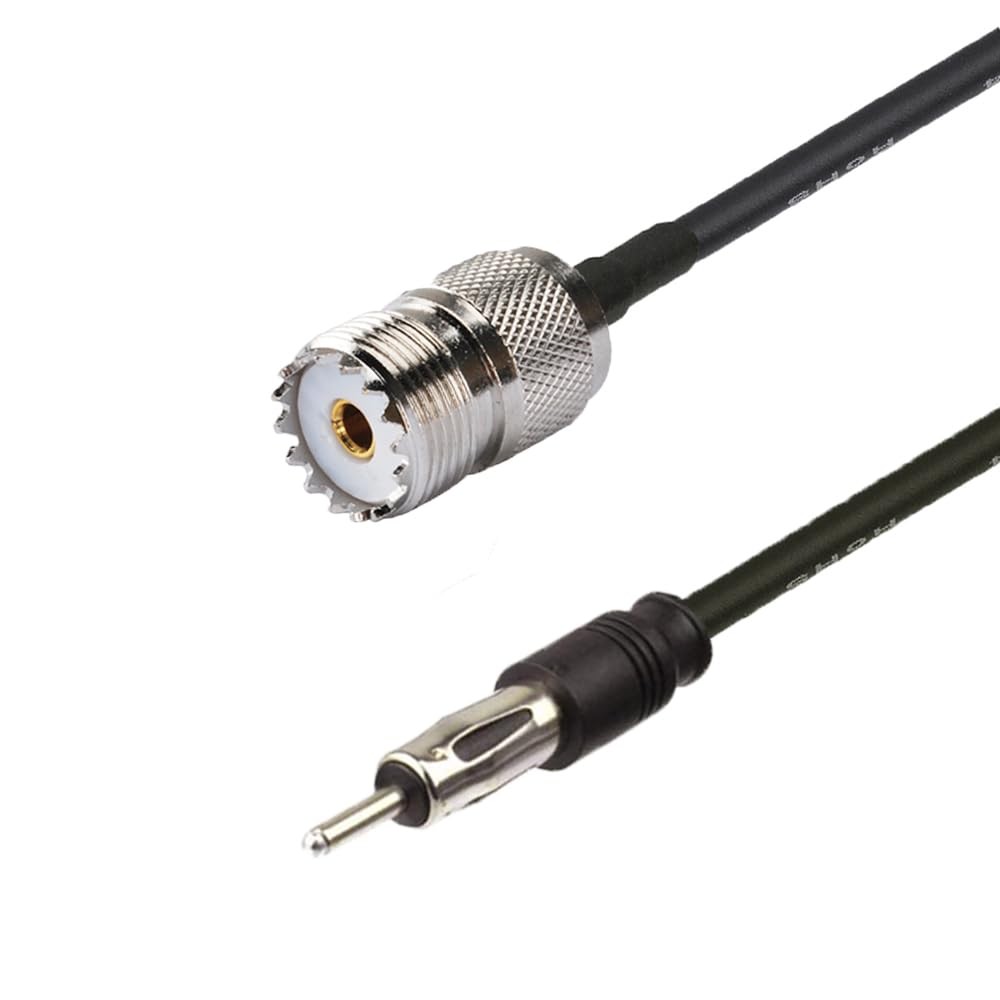 RedYutou UHF Female to DIN AM/FM Male Adapter RG174 male