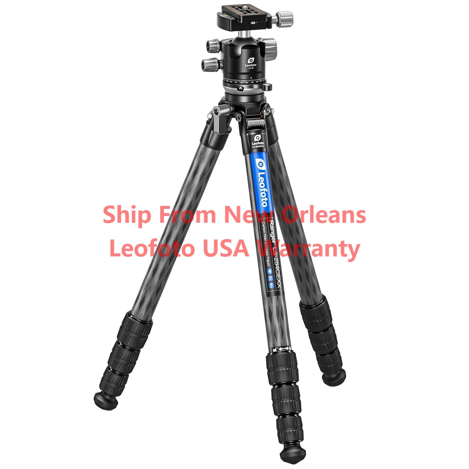 Leofoto LS-284CEXX Tripod w Integrated Leveling Head Ballhead LS-284CEXX+LH-36