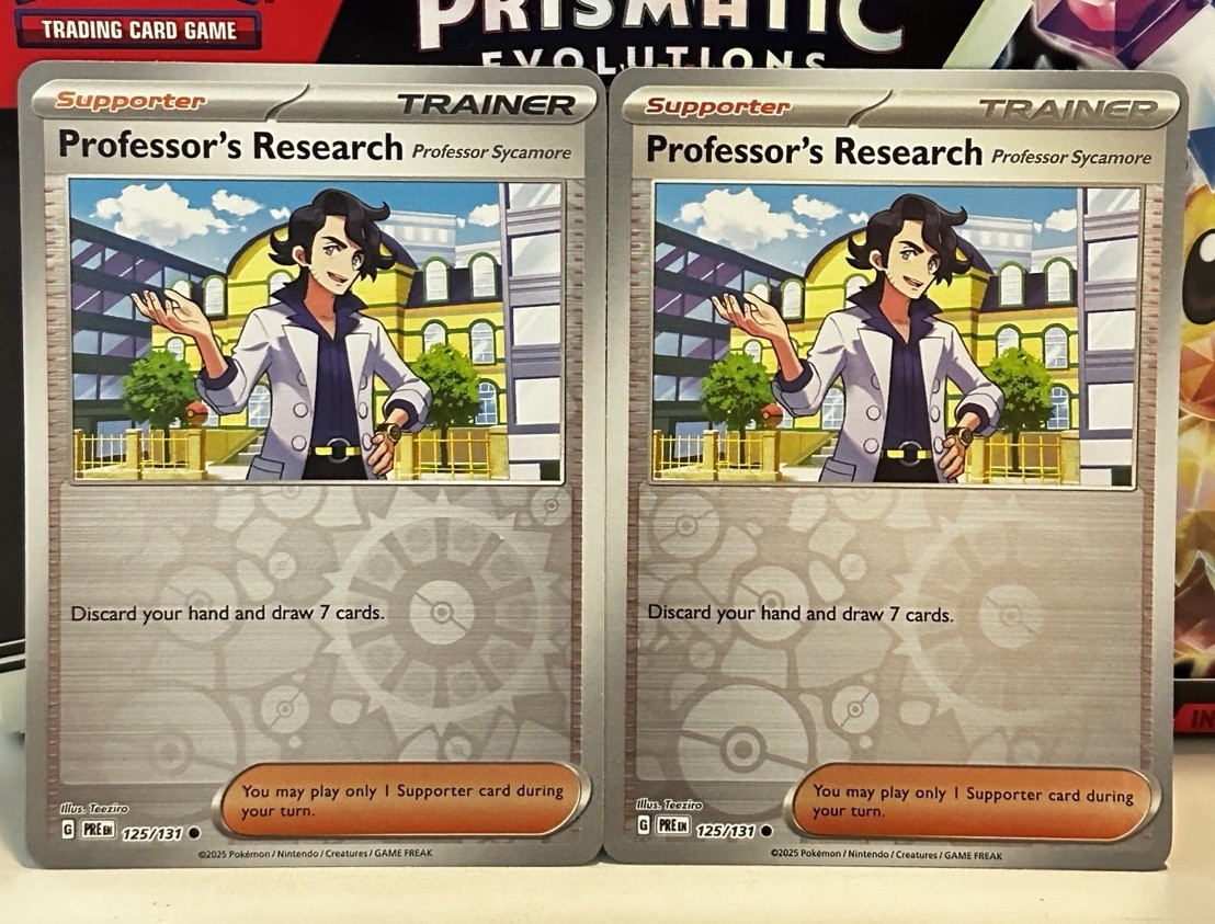 (Set Of 2) Pokemon Mega Evolution Reverse Holo Professor Research Sycamore #125