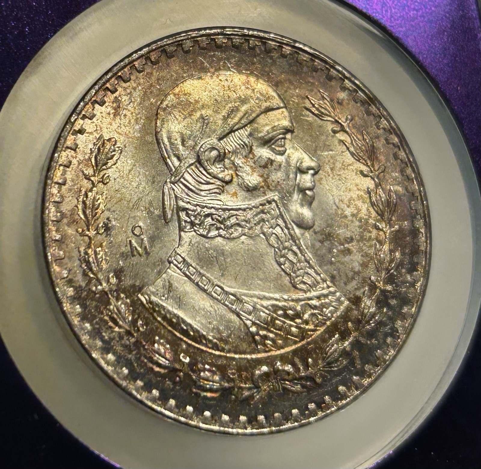 1965 Mexico Silver Peso - NGC MS65 Toned