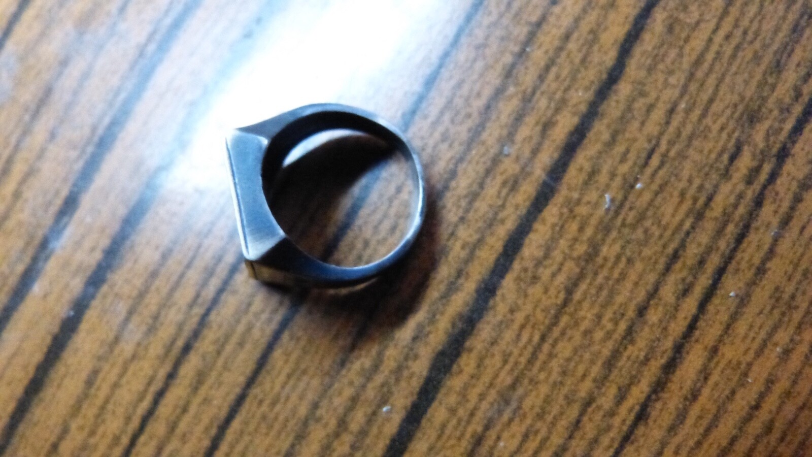Men's Ring Shield With Badge Silver Burnished 925/1000