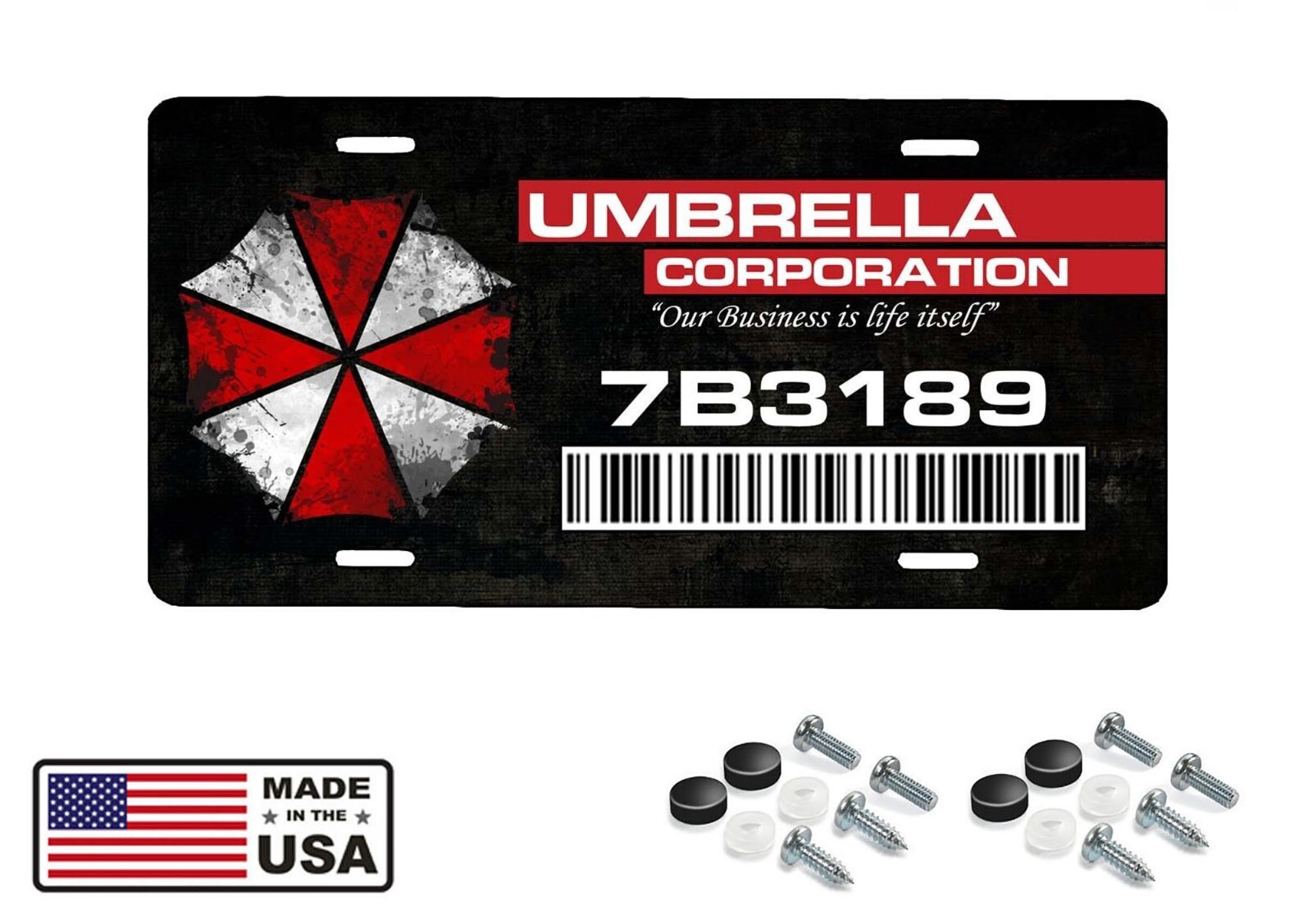 New Custom Resident Evil Umbrella Corporation Vanity License Plate Car Tag