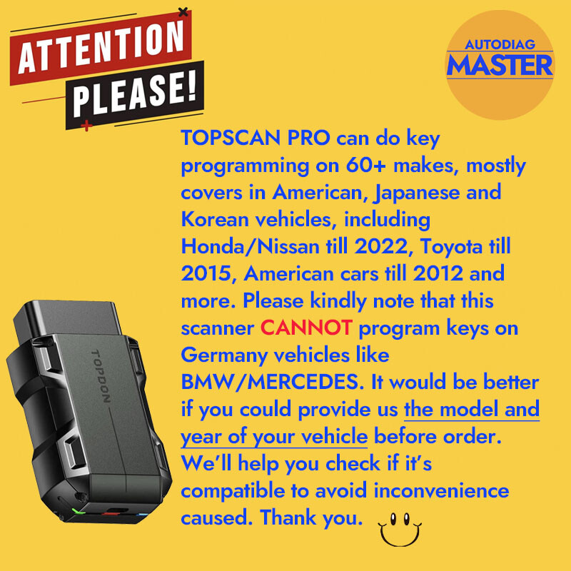 2024new! TOPDON TopScan PRO+ Wireless Key Fob Programming Immobilizer Diagnostic