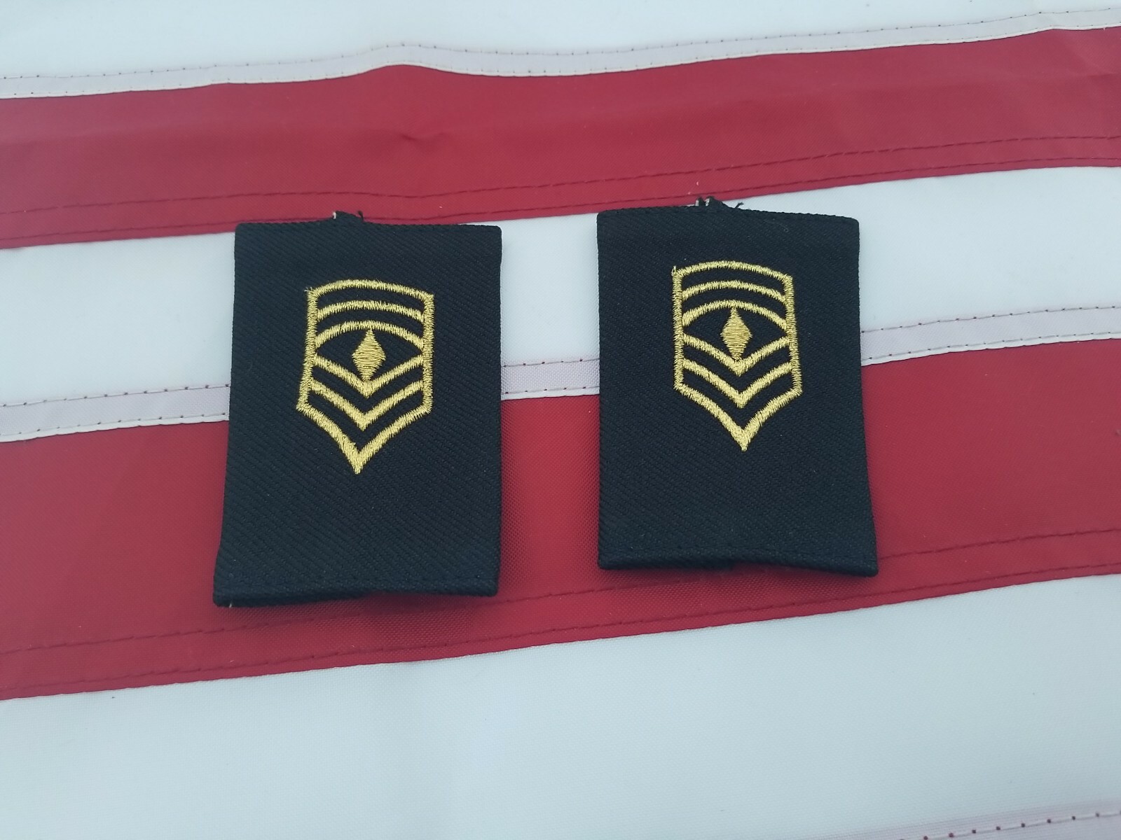 Lot Of 2 First Sergeant Us Army arng reserve Shoulder Marks veteran