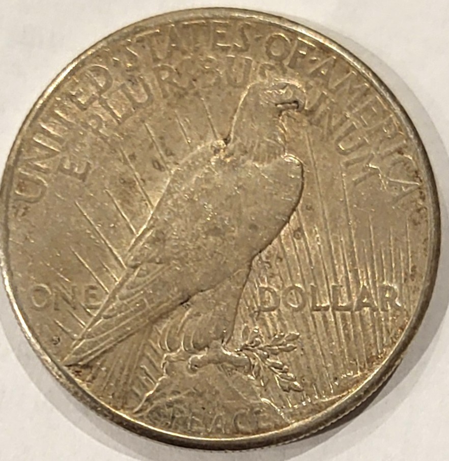 Peace Dollar; 1922 S circulated, luster both obverse and reverse