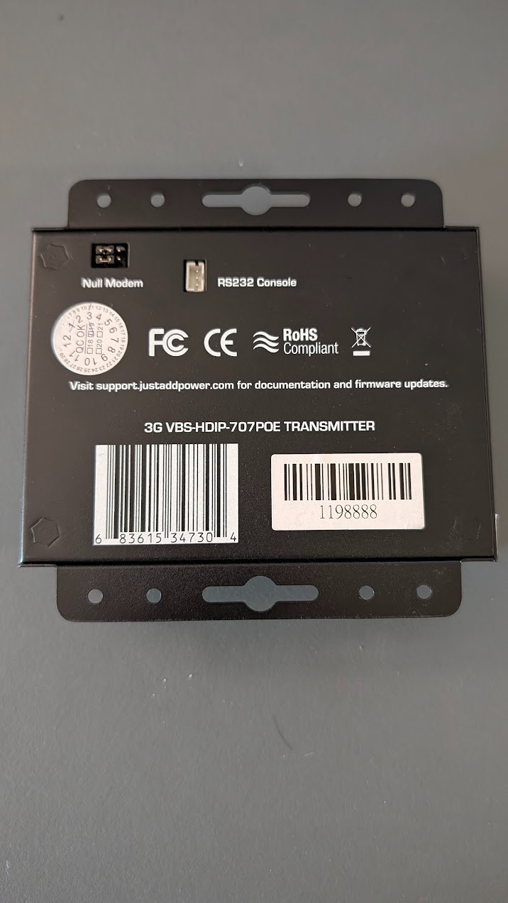 Just Add Power 3G 707POE TX Ultra HD IP Hi Fidelity Gigabit POE Transmitter NICE