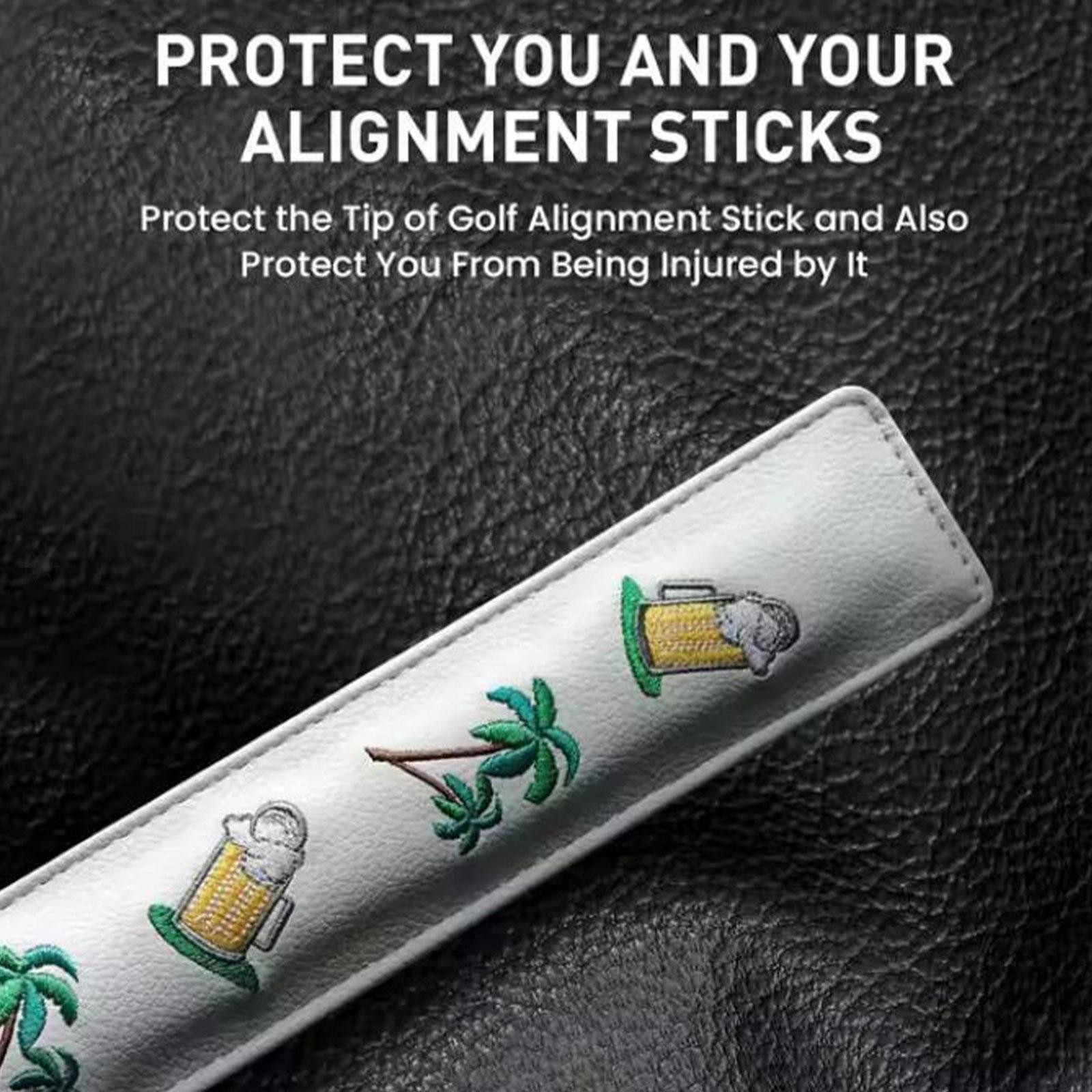 Golf Alignment Sticks Cover,Golf Indicator Rod Holder,PU,Scratch Resistant Rod