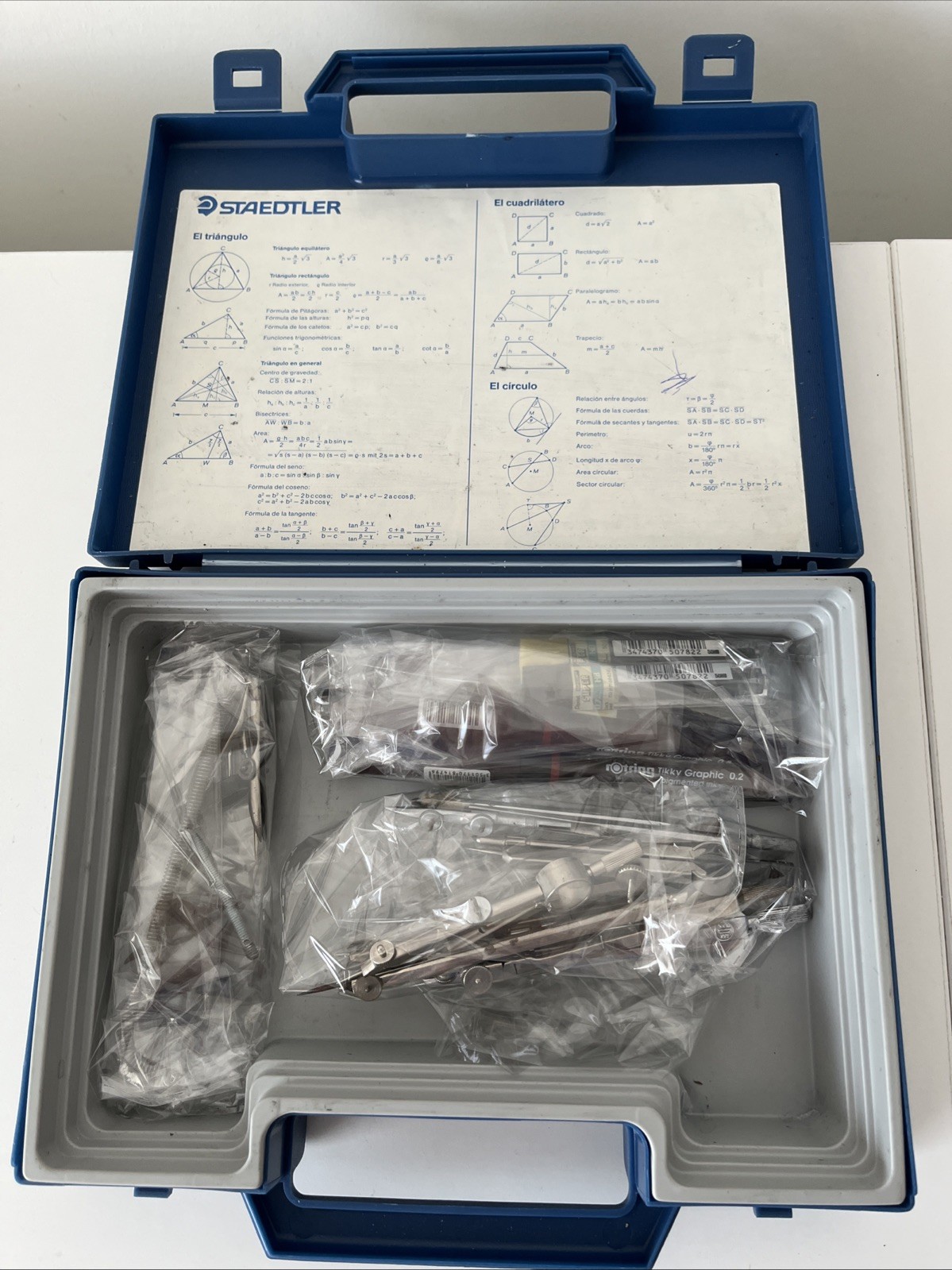 Precision Drawing Compass Set – Technical Drafting joblot in Staedtler Blue Case