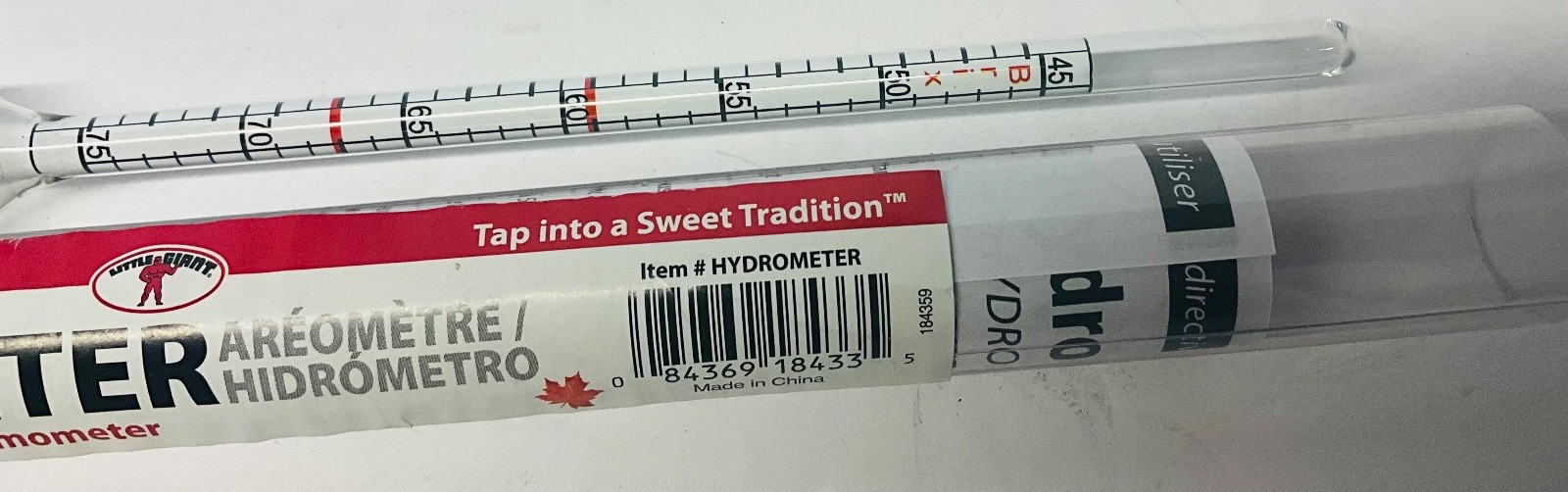 LITTLE GIANT HYDROMETER/CANDY THERMOMETER NEW