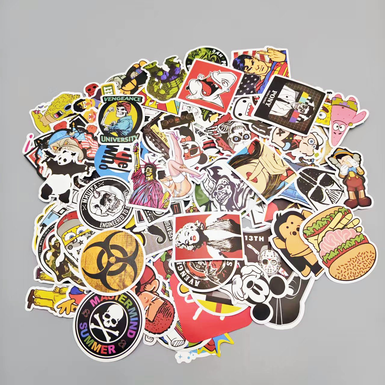 NEW 100 Skateboard Stickers Bomb Vinyl Laptop Luggage Decals Dope Sticker