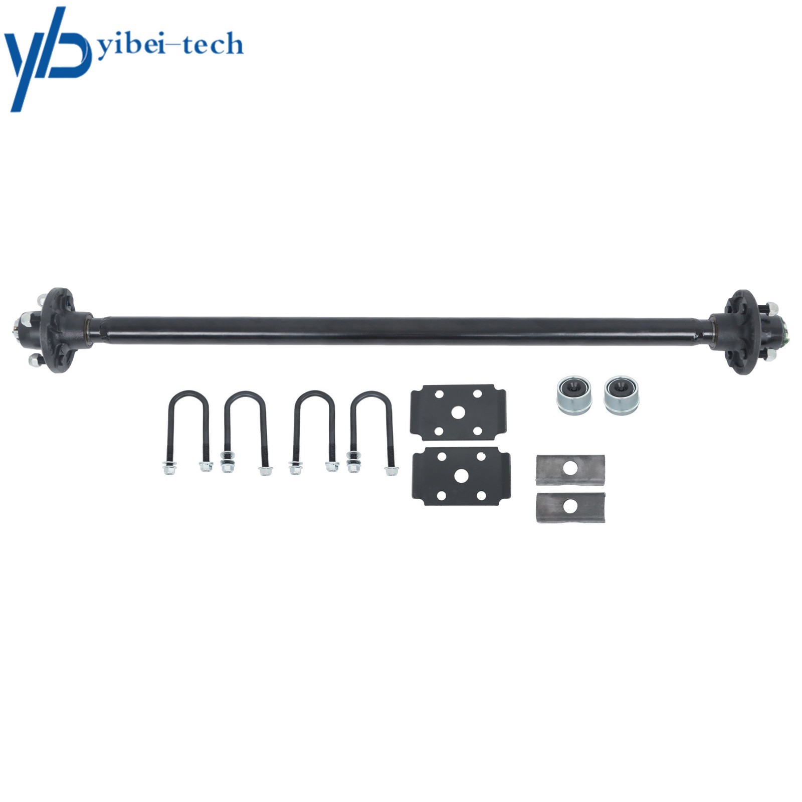 4 Lug Trailer Boat Axle 2000 lbs w/ 44"/47.5"/54"/57"/58"/60"/71"/72" Hub Face