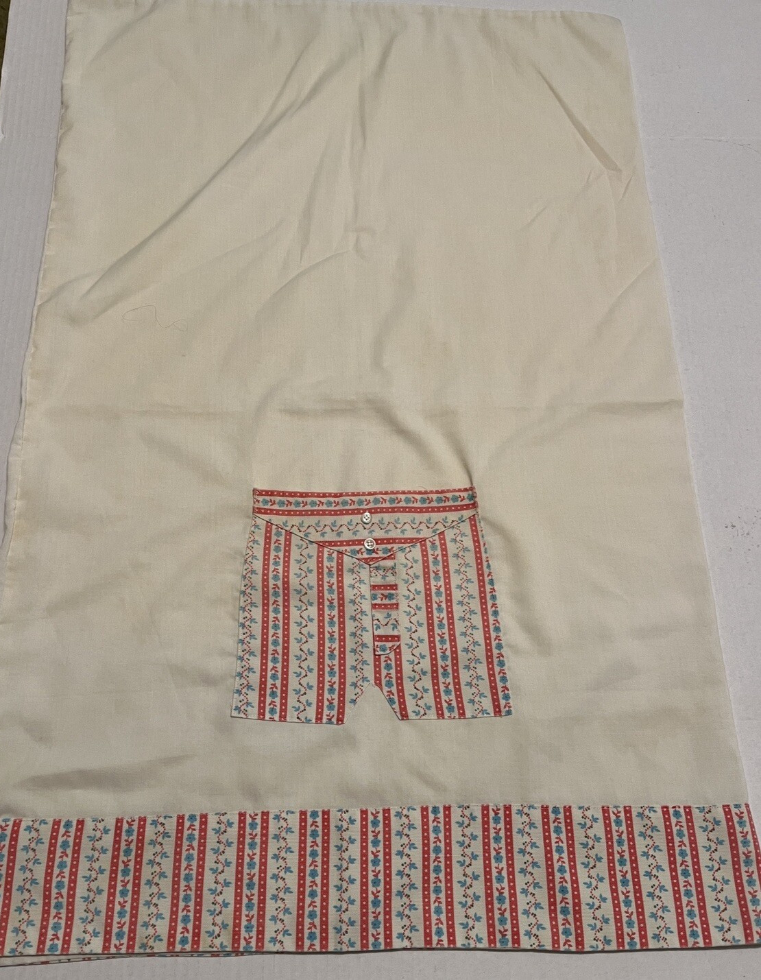 One Standard Size Pillowcase Off White Multicolored Pants Pre-owned