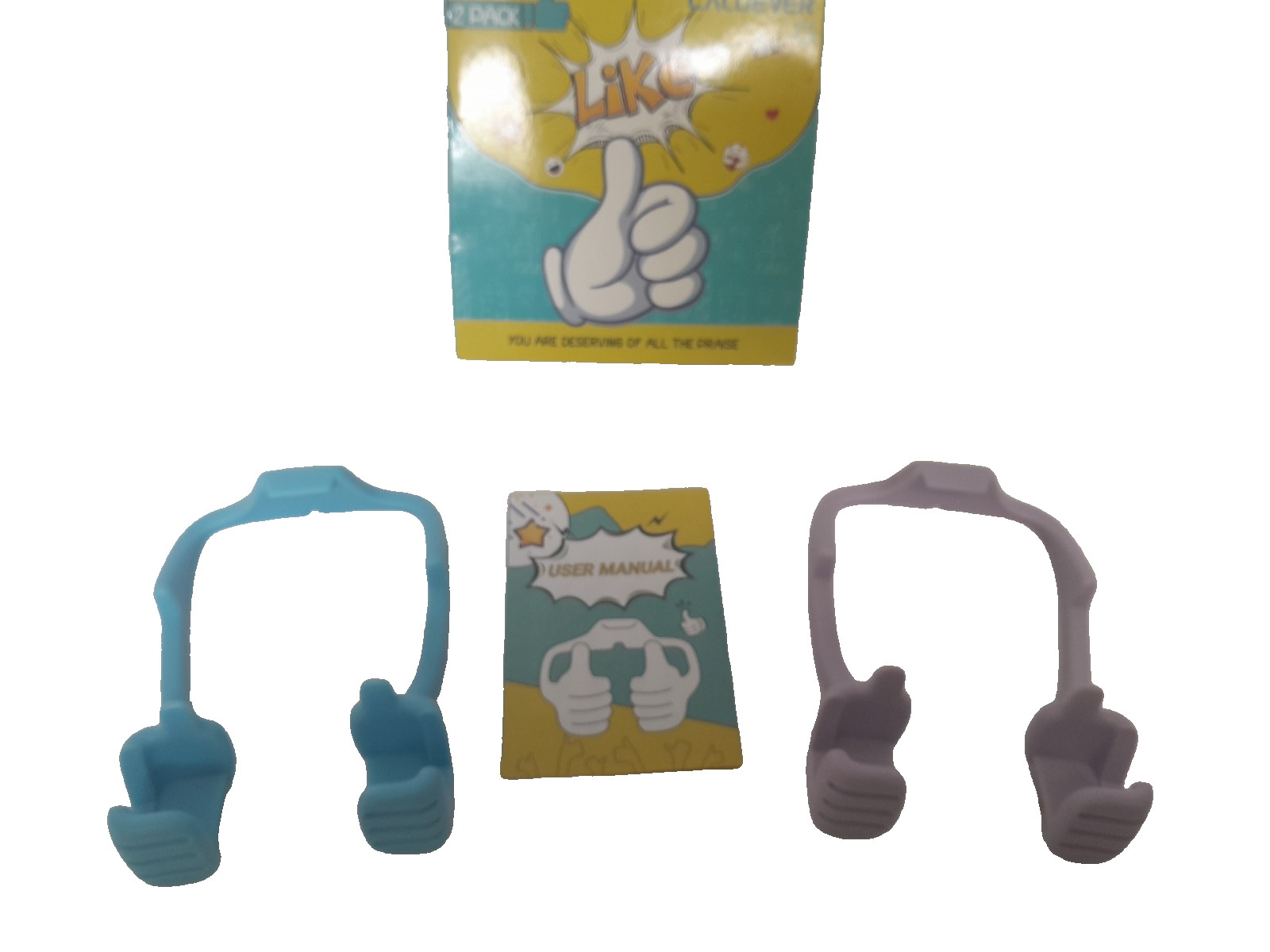 CALDEVER Like Multicolor Plastic Tablet & Phone Stand 2 Pack, NEW, OPEN BOX