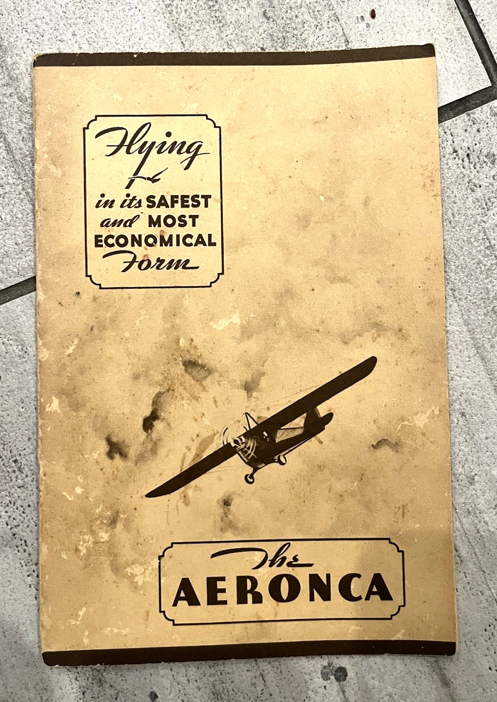 1934 The Aeronica Flying in its safest and most economical form Booklet.    Read
