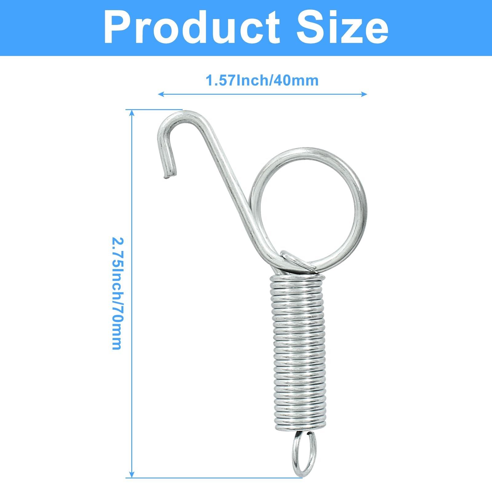 20 Pack Pet Cage Door Latch Spring Hook Quail Cage J Clips for Wire Cages The Do