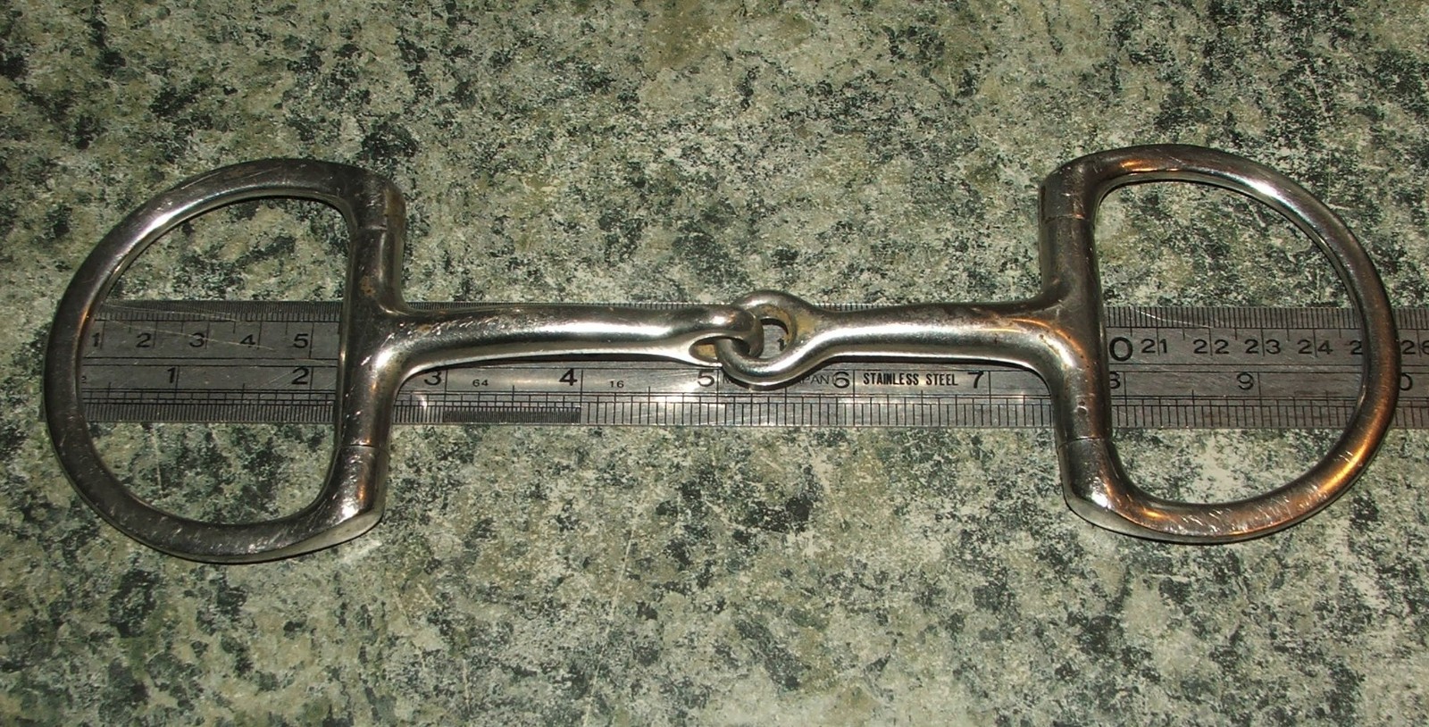 Stainless Steel Used D-Bit 4 3/4 inch Snaffle bit