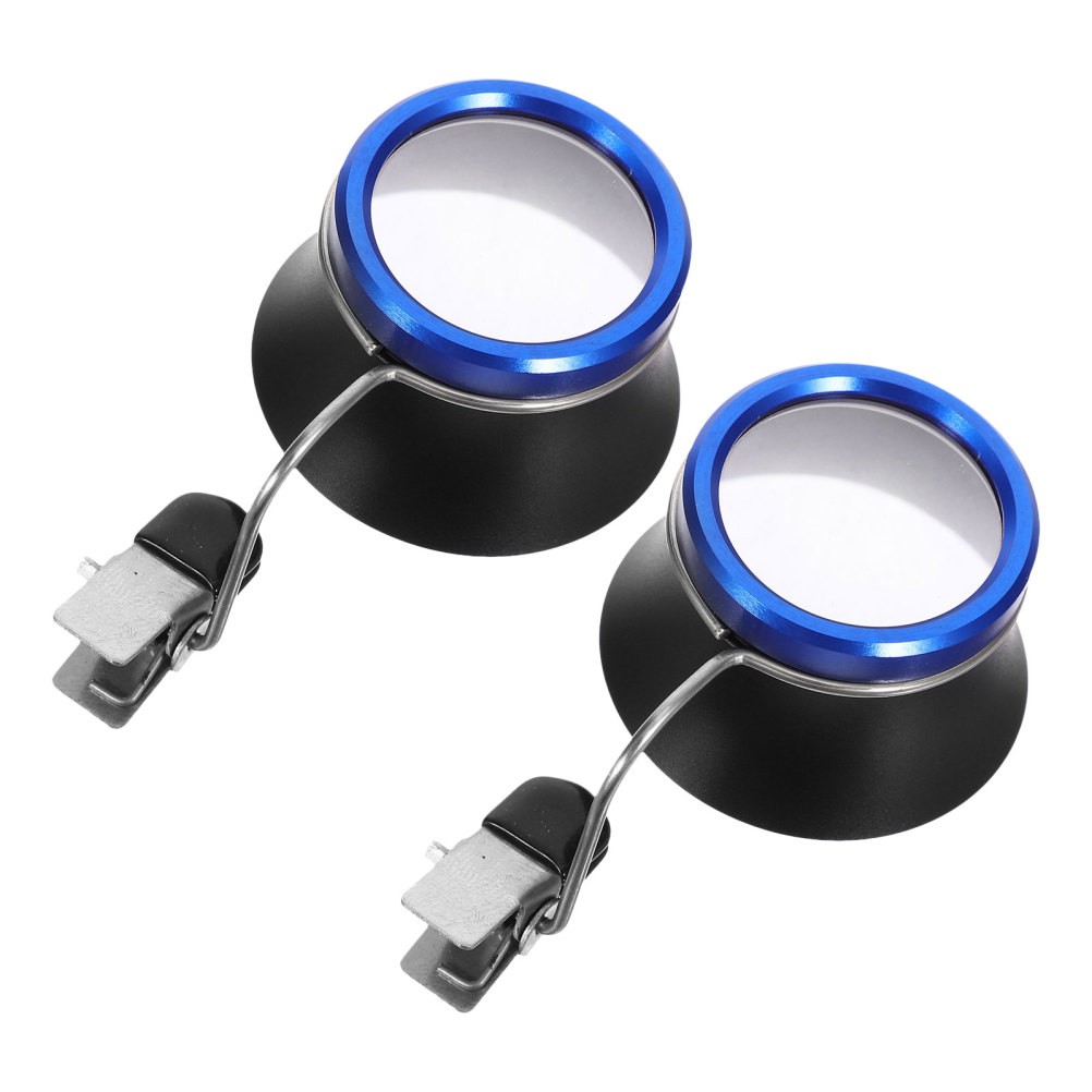 2 Pcs Watch Magnifier Tool Eyeglass Lens Aluminum Alloy Loupe Clock Repair