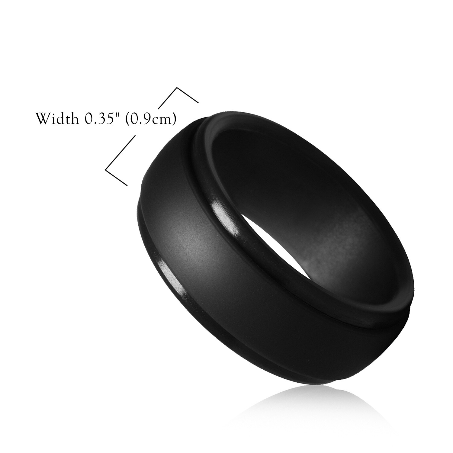 Mens Silicone Wedding Ring  Breathable Rubber Wedding Athletes Band Size 7-13