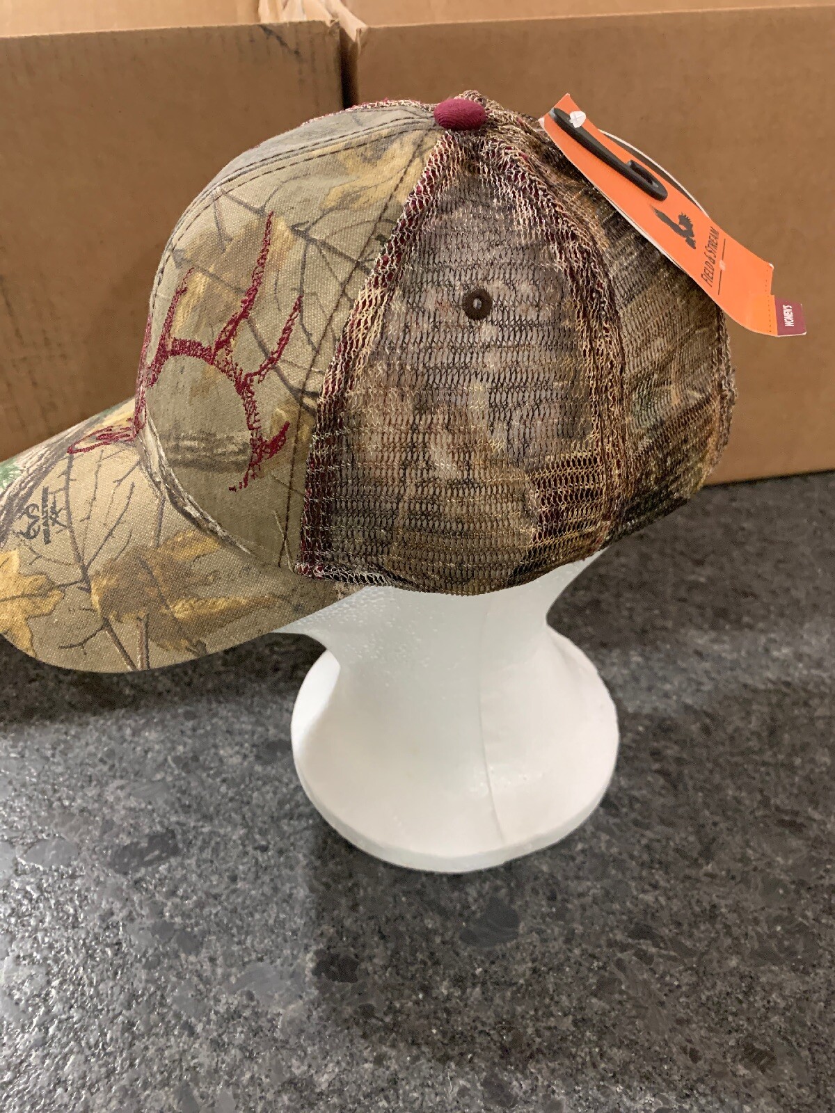 Field & Stream Ox Blood Mesh Back Camo Hat Women's REALTREE XTRA OSFM OSFA NEW!!