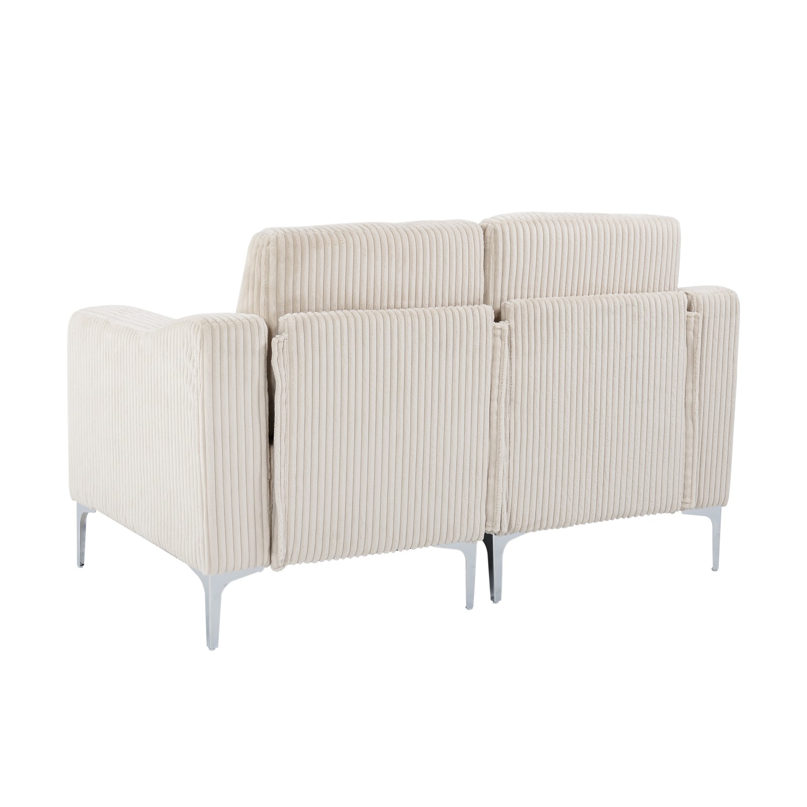 Modular Sectional Two-Seater Sofa , Corduroy Sectional Couch,Beige
