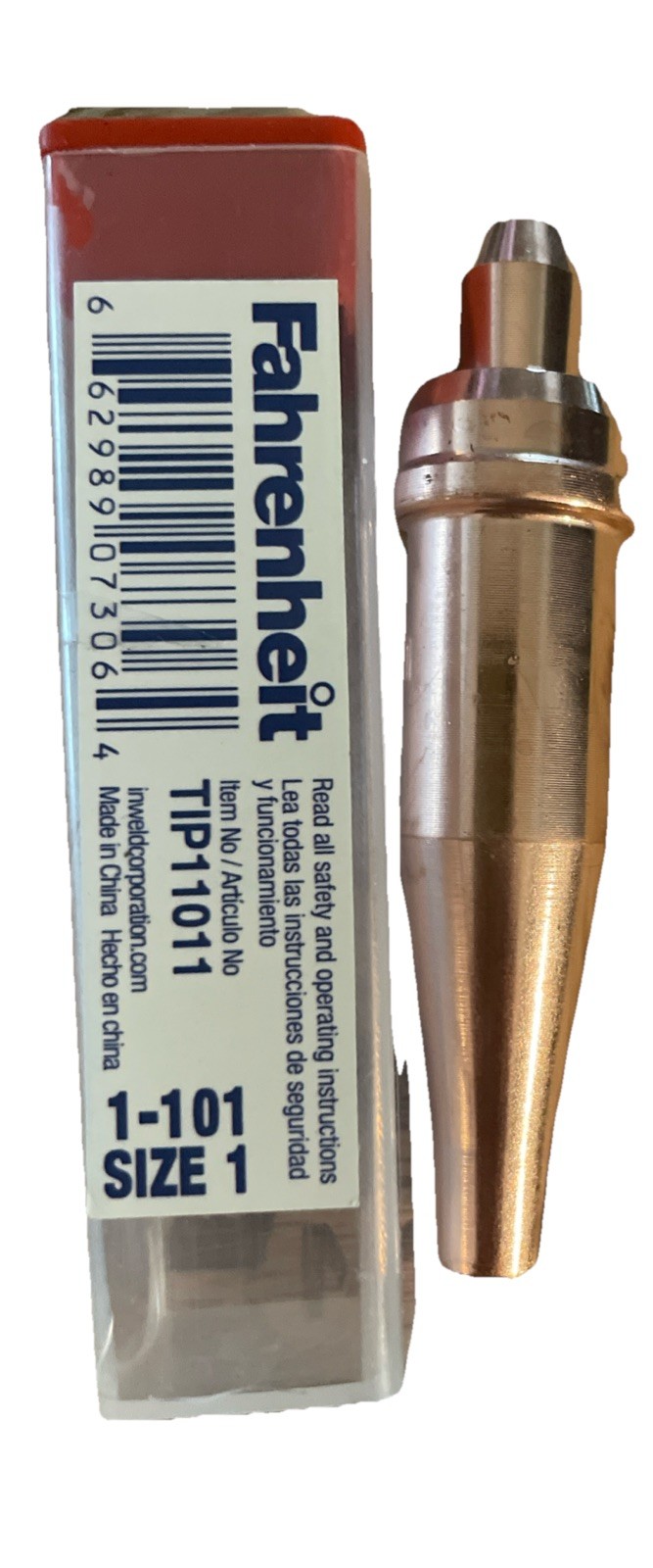 Fahrenheit branded soldering iron tip, model TIP1101 Size 1