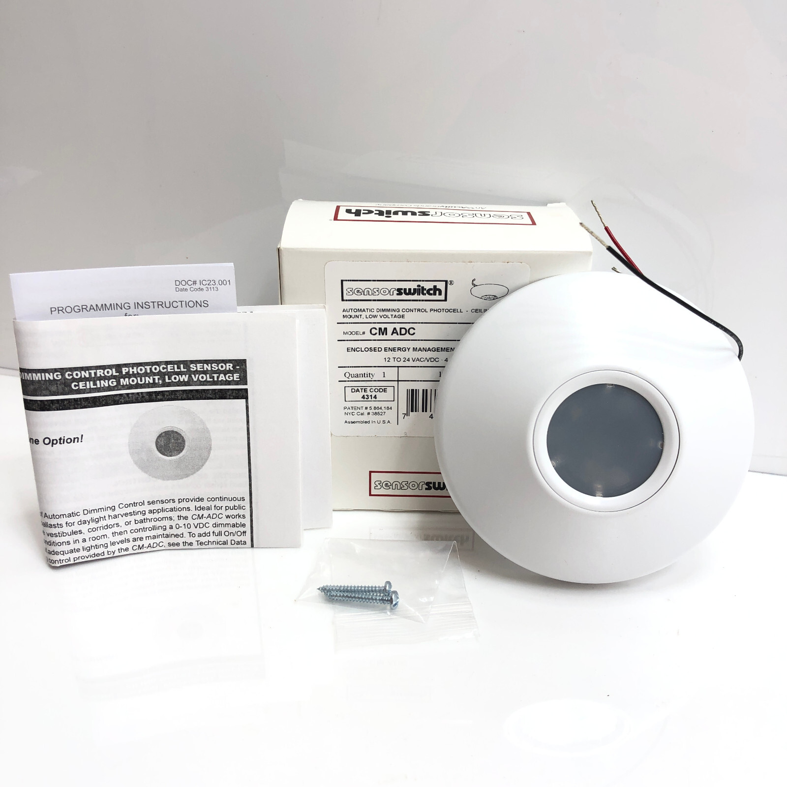 Sensor Switch CM ADC Automatic Dimming Control Photocell Ceiling Mount 184EUE