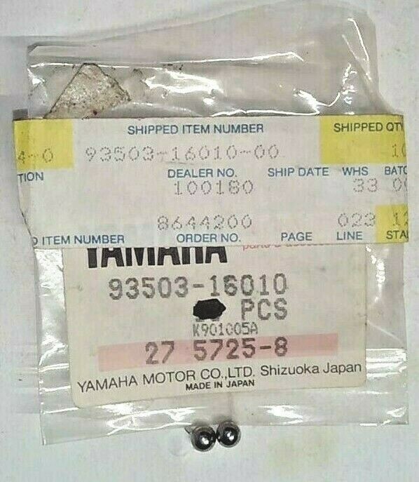 NOS Yamaha Clutch Rod Throw Out 3/16 Ball Bearings QTY2 93503-16010 NEW OEM