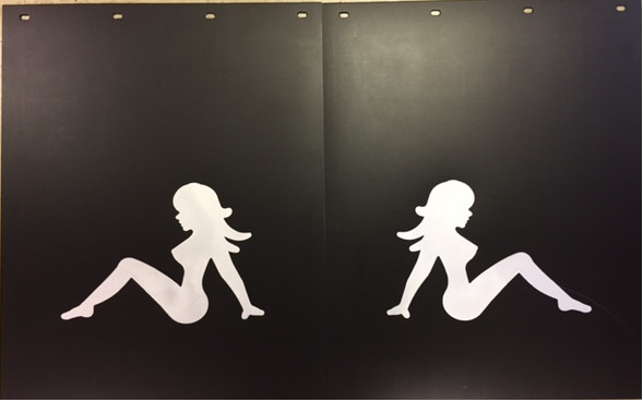 2430L Sitting Lady Mud Flap 24" x 30" 1 PAIR